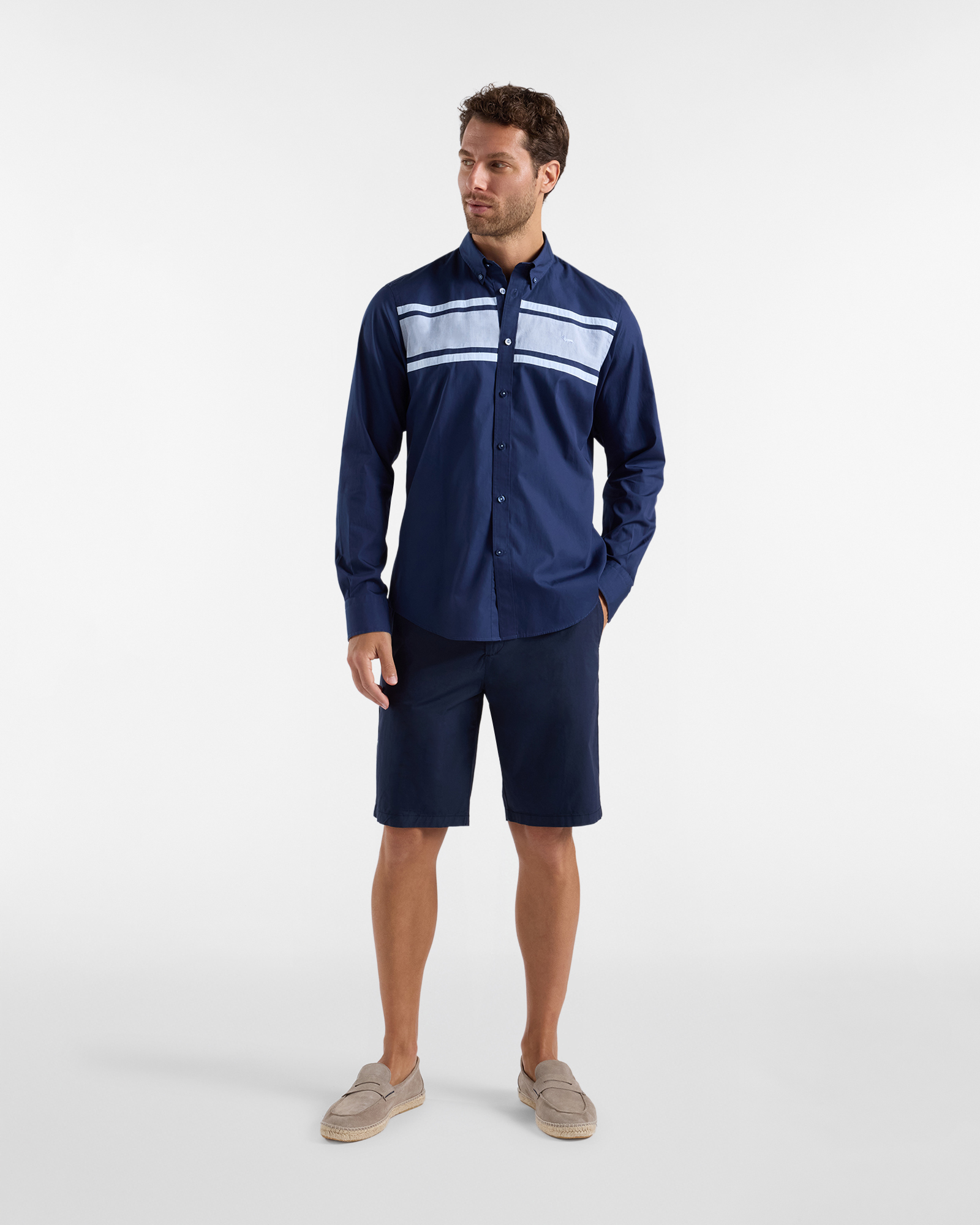 Regular-fit shirt with bands, Blue, large image number 3