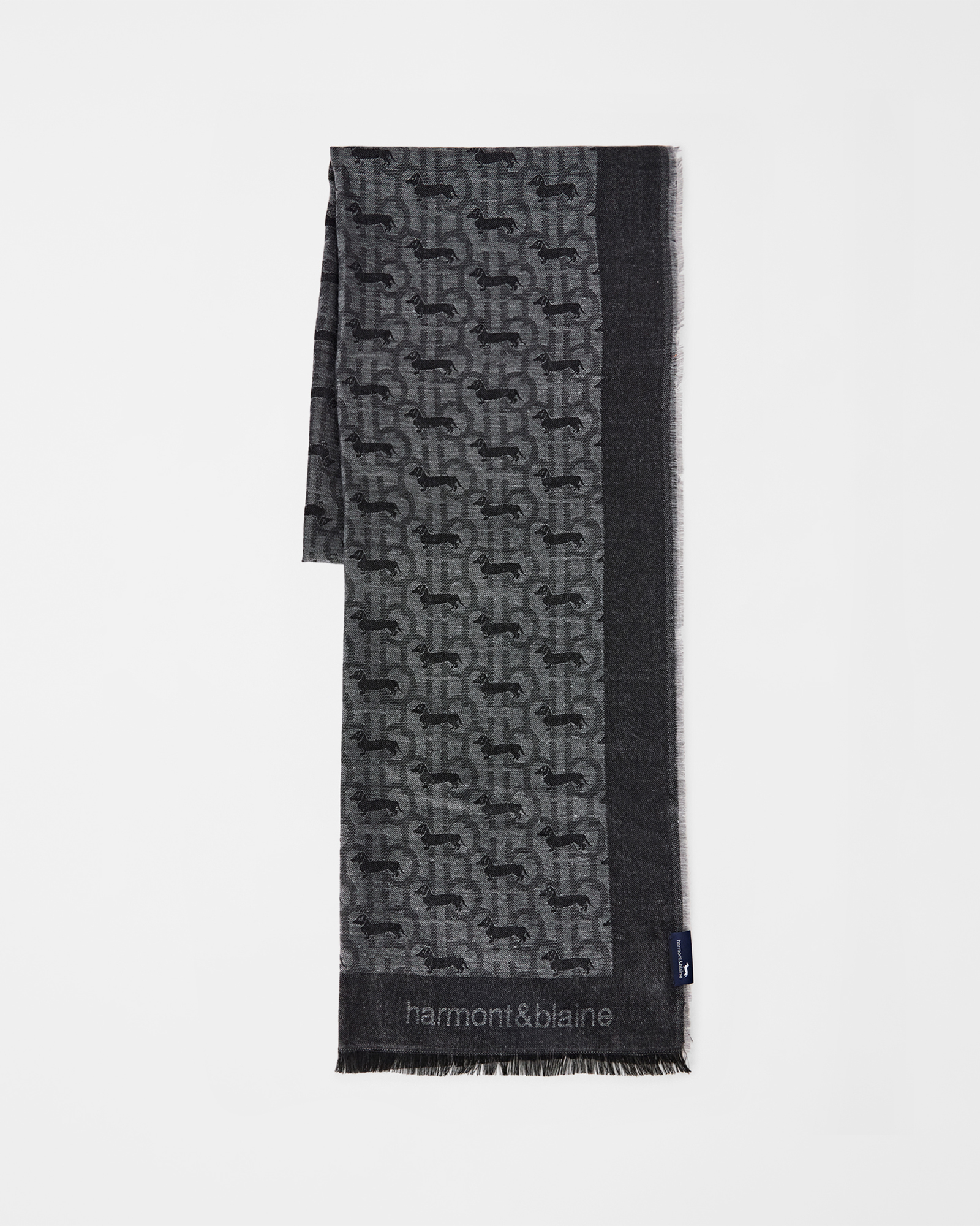 MONOGRAM Jacquard Scarf, GRAY, large image number 0