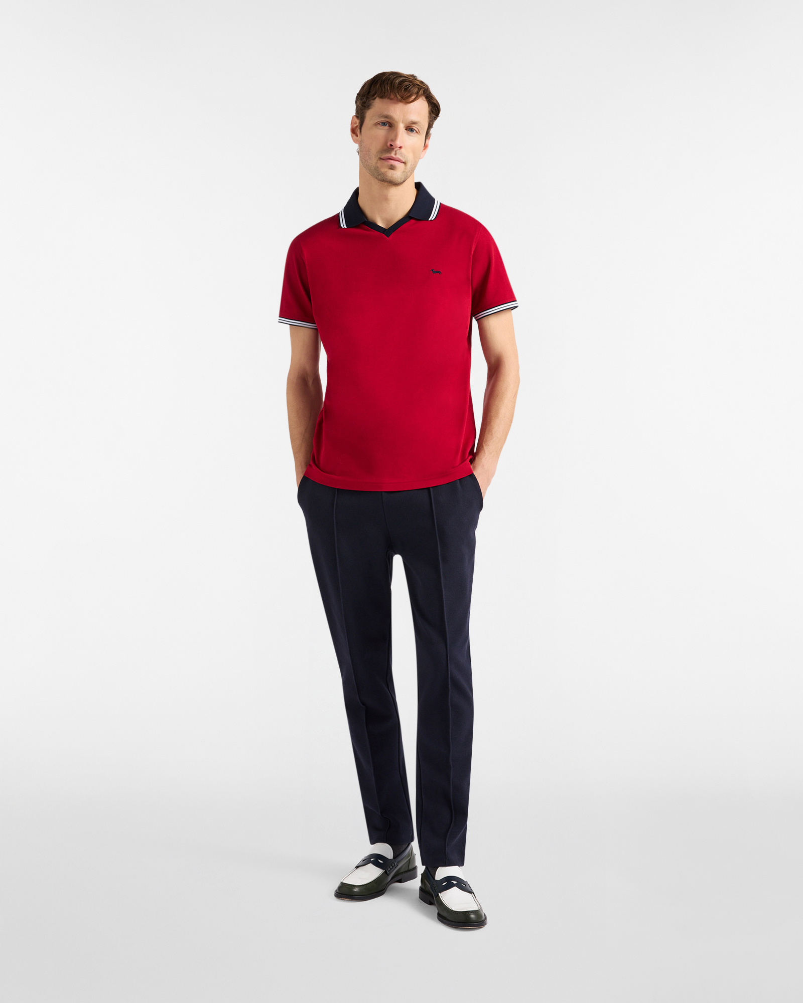 Polo con Cuello Derby, Rojo, large image number 3