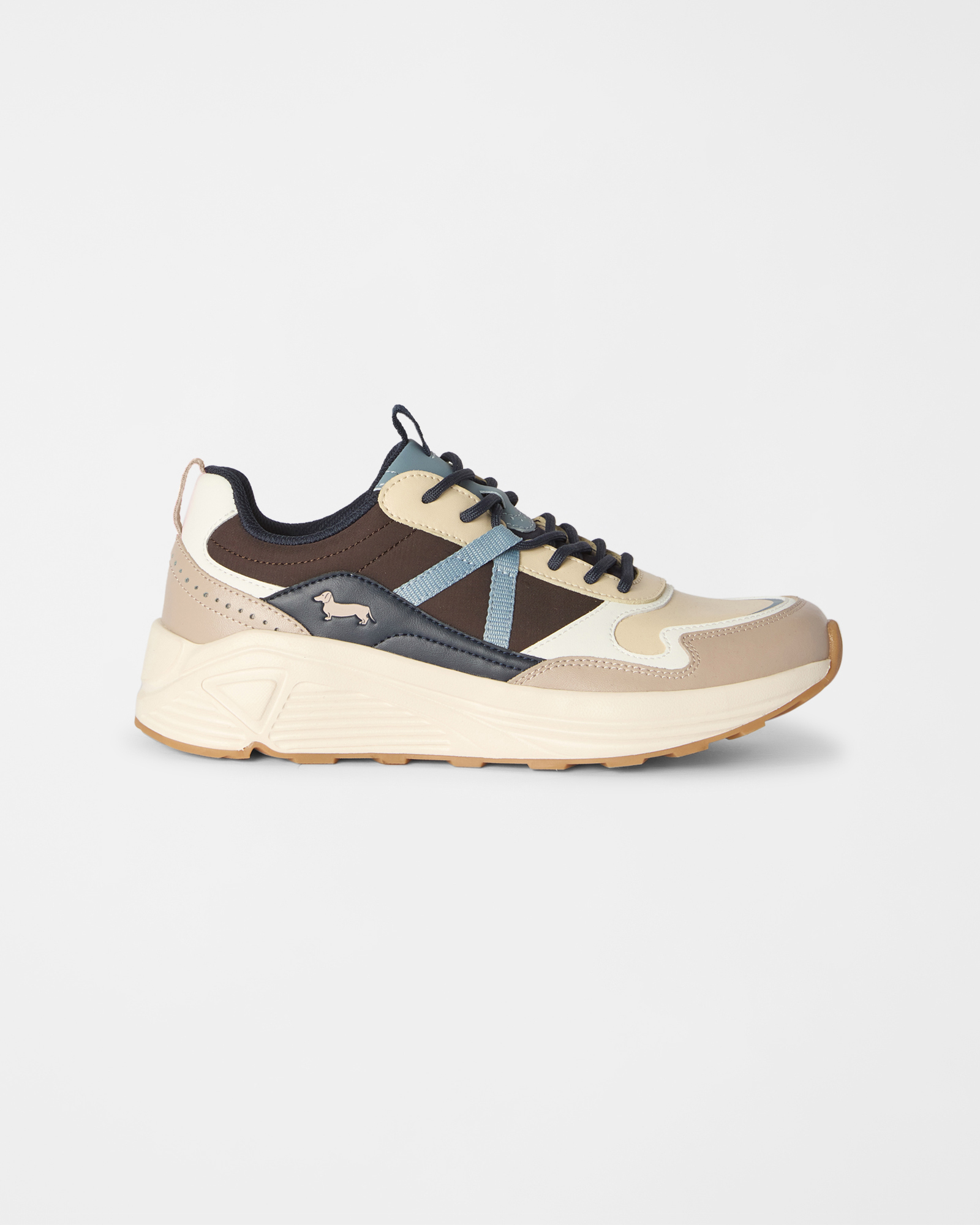 Sneaker Donna Patchwork in vera pelle