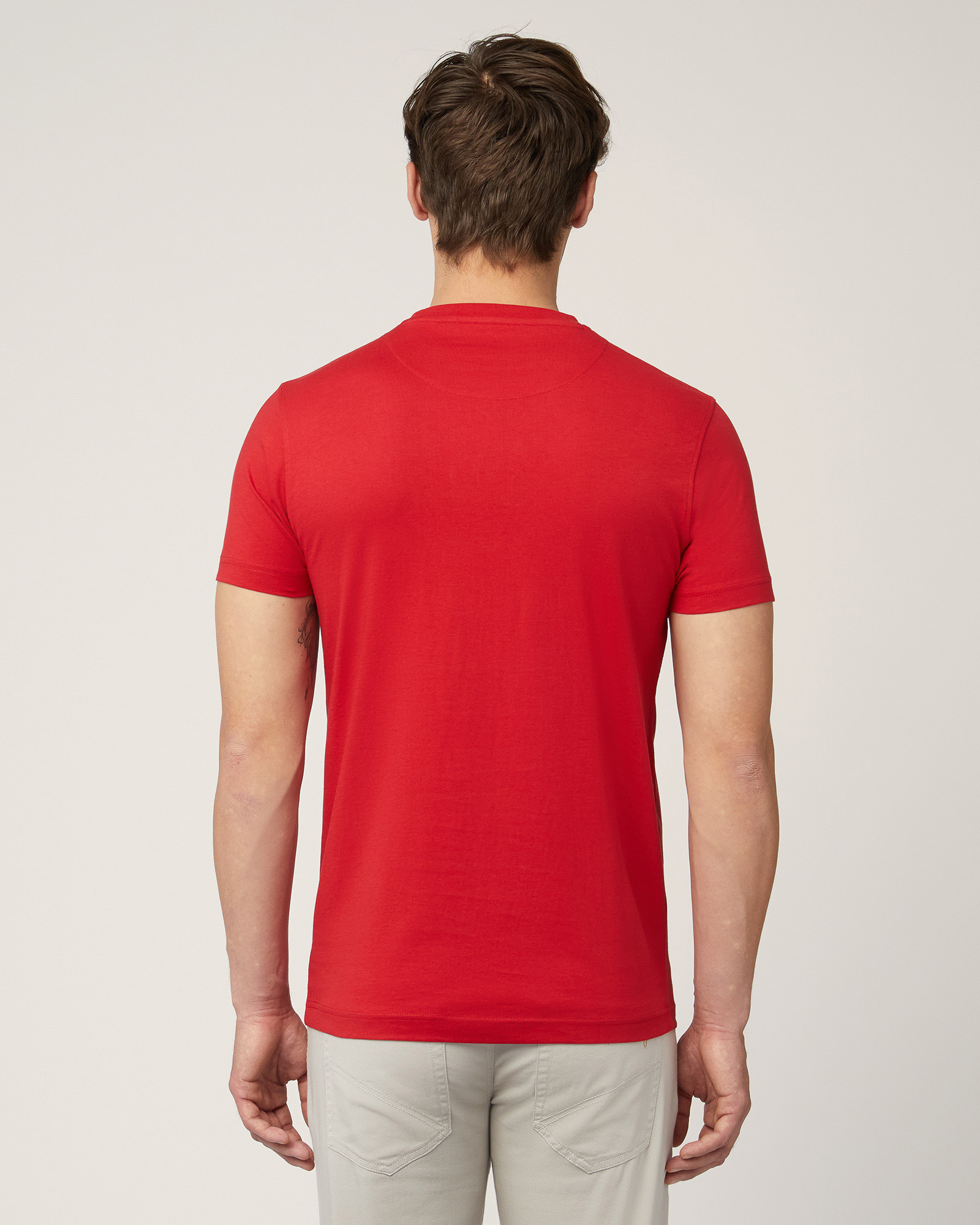 T-Shirt Con Maxi Ricamo, Rosso, large image number 1
