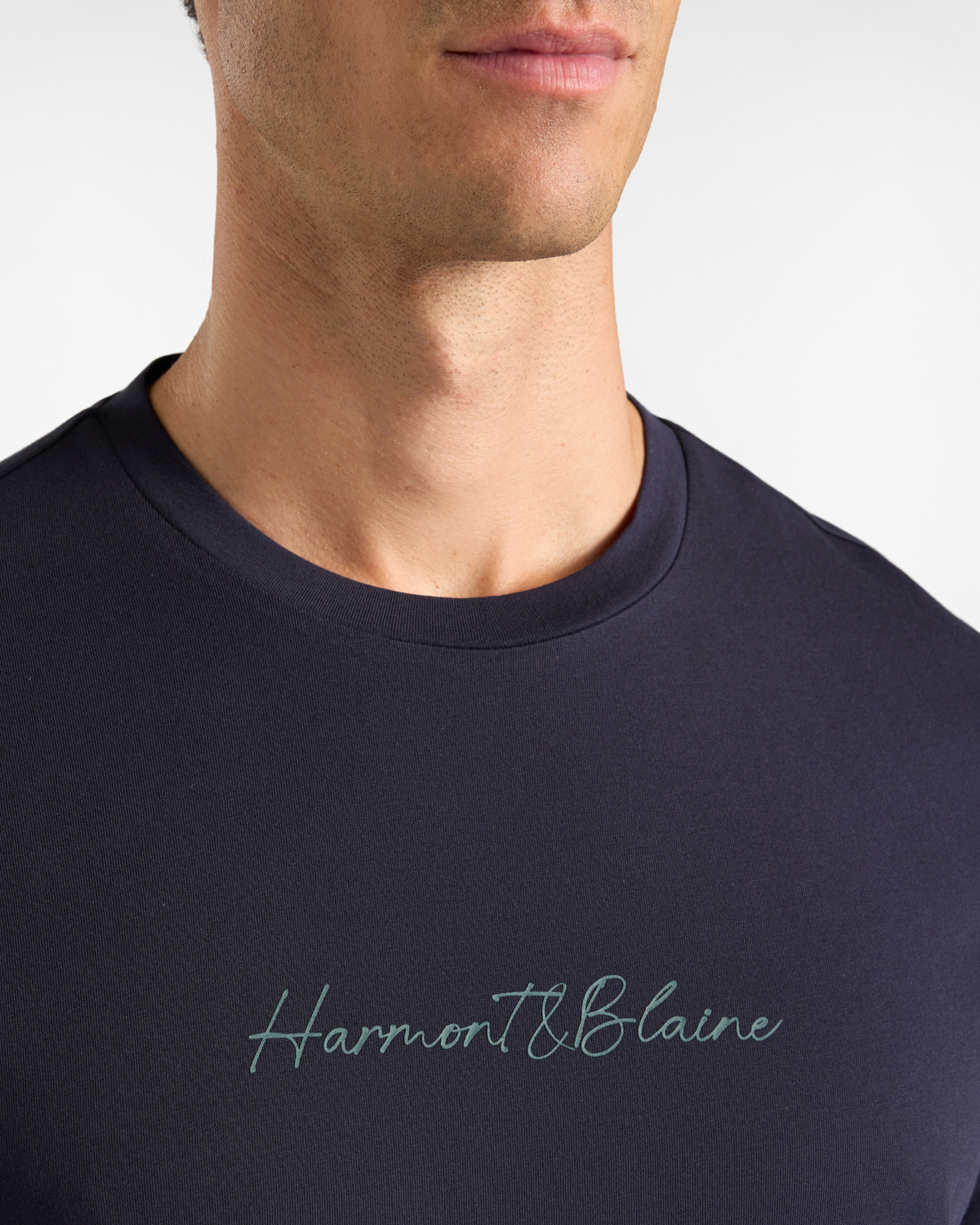 Camiseta de hombre de 100 % puro algod&oacute;n de corte regular, AZUL MARINO, large image number 2