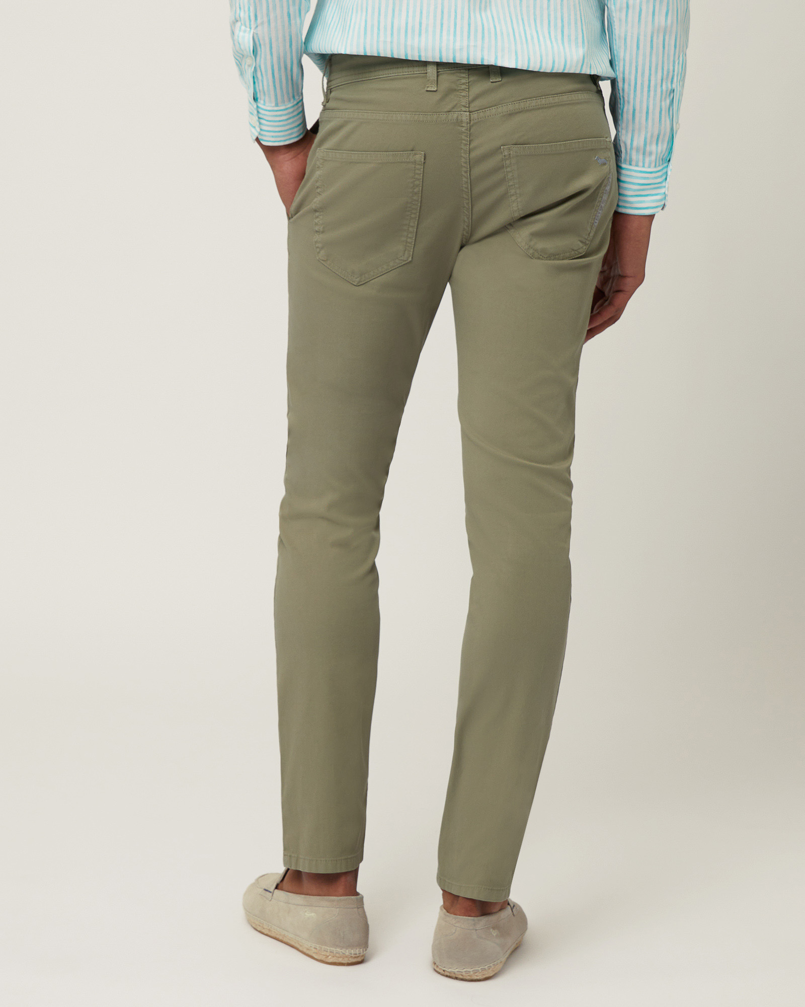 Pantalón de corte ajustado Colorfive, Verde militar, large image number 1