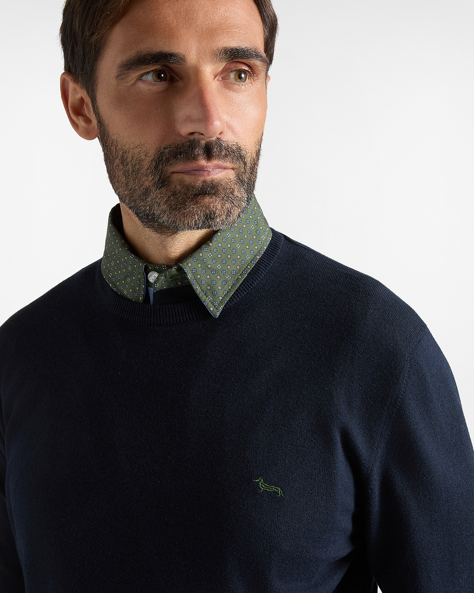 SEASONAL TRANSITION SWEATER IN CO/WO, NAVY BLUE, large image number 2