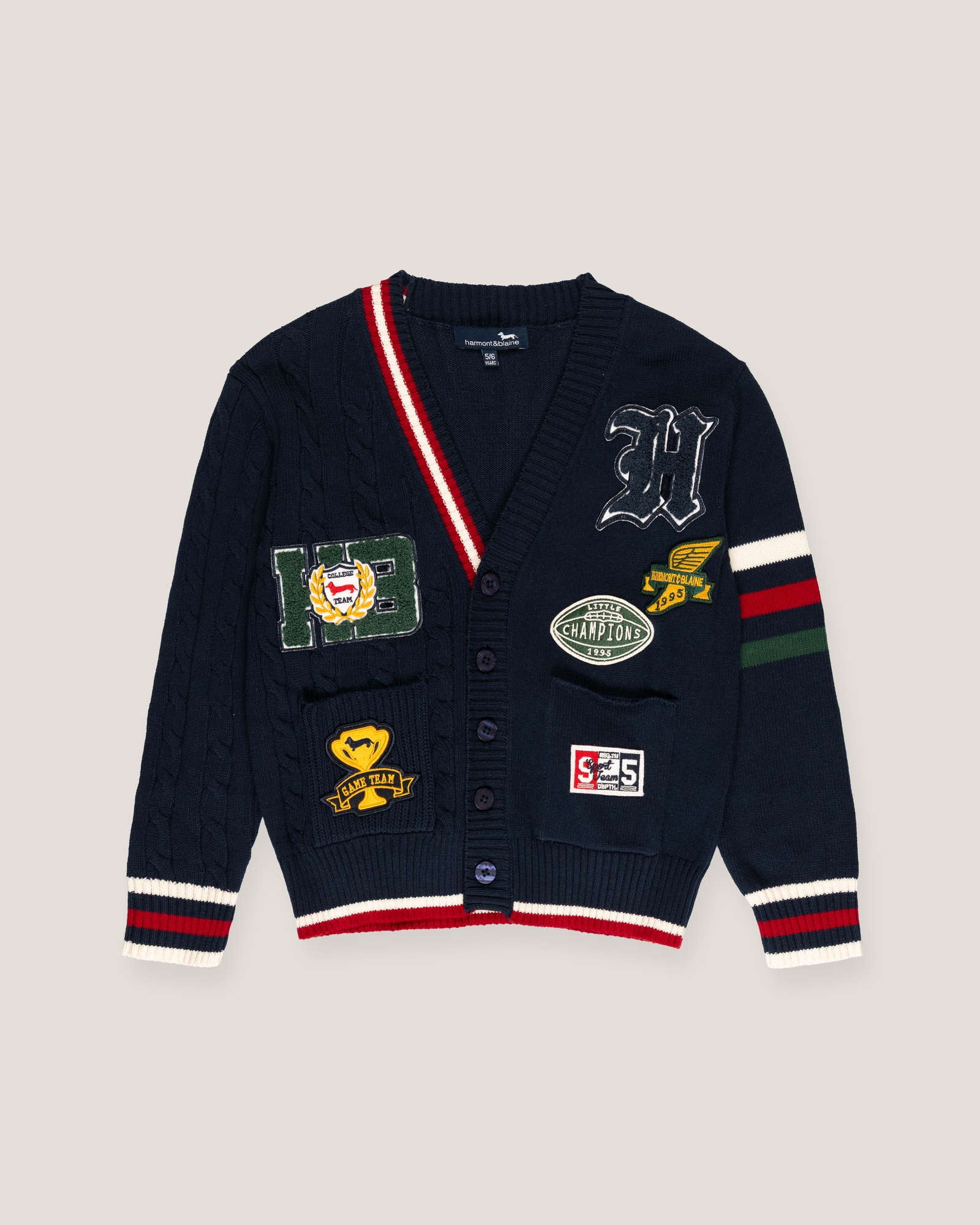 Cardigan with patch