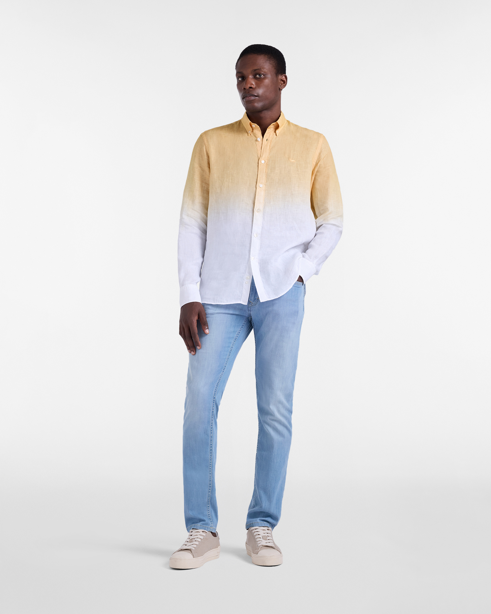 Camicia stampa d&eacute;grad&eacute;, Arancio, large image number 3