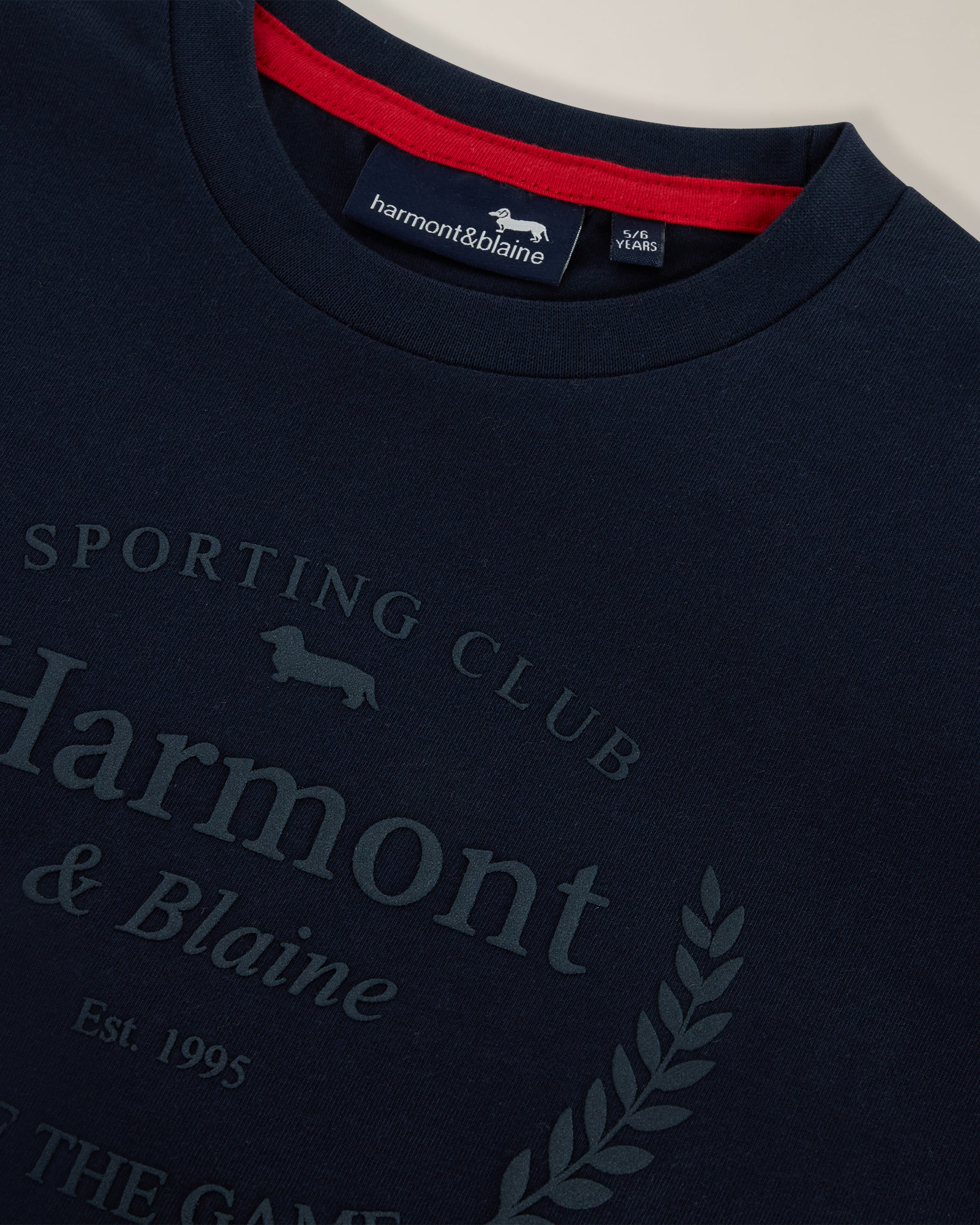 T-shirt jersey stampa logo tono su tono, Blu, large image number 2