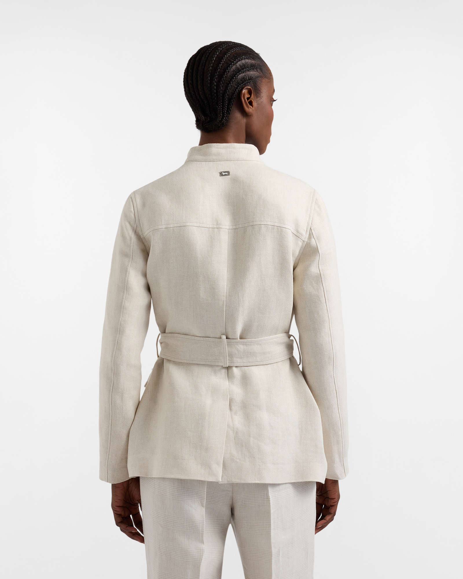  Harmont&blaine Harmont&blaine - Veste Saharienne Capsule Artigianalità A Colori En Lin Pour Femme, Femme, Beige, Taille: 38 