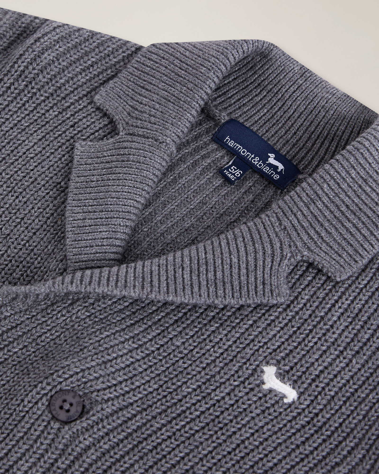 Cardigan with shawl collar, Dark Gray, large image number 2