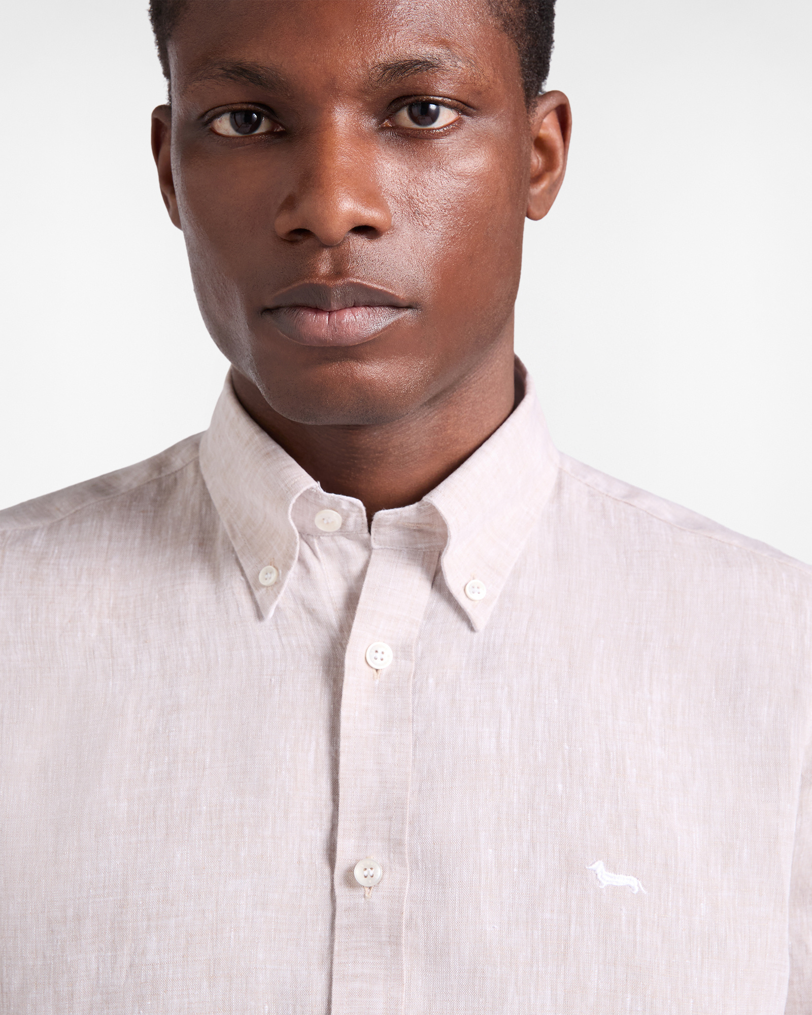 Regular-fit pure linen shirt, Beige, large image number 1