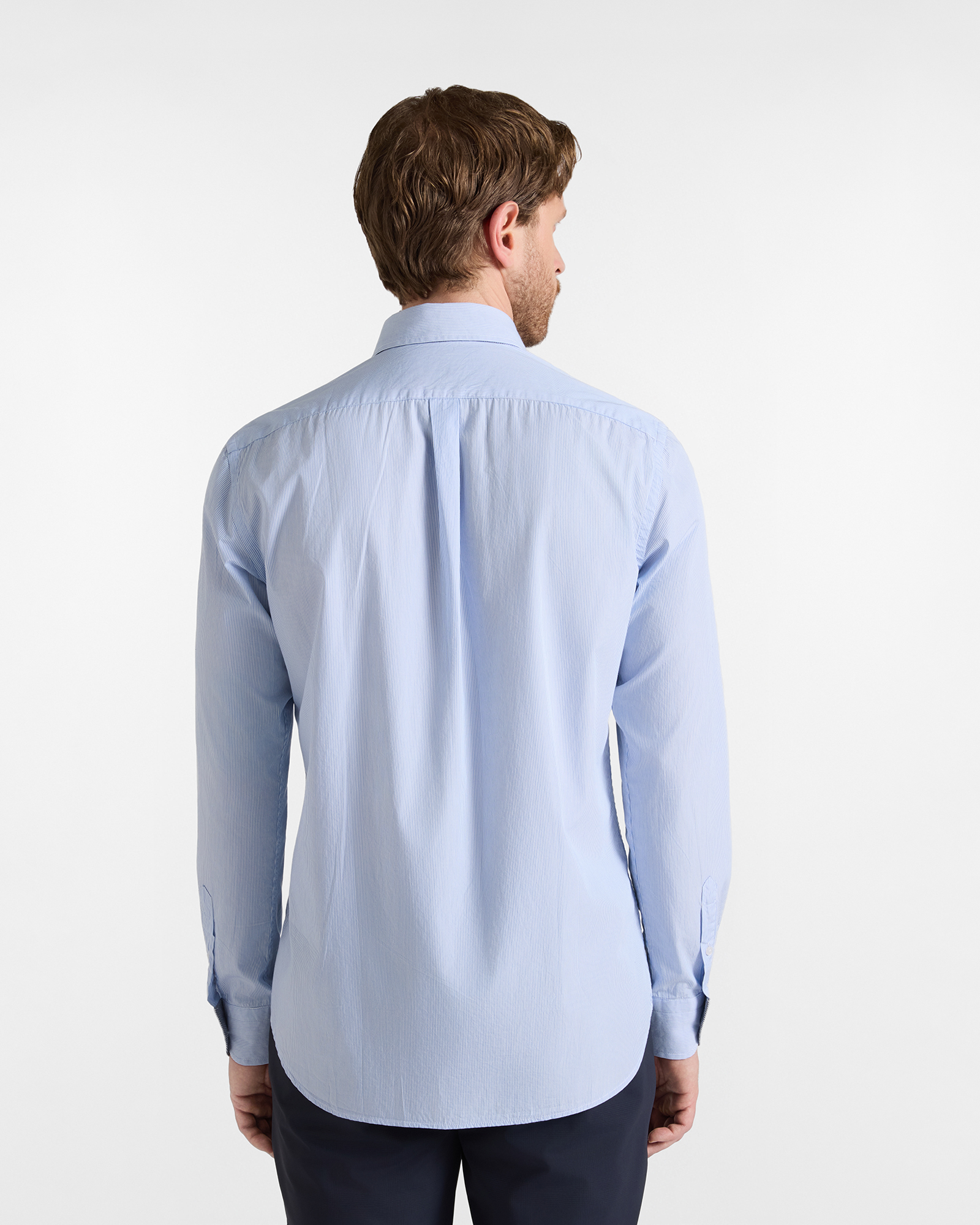 Men's regular-fit  yarn-dyed shirt with micro-stripe, SKY, large image number 2