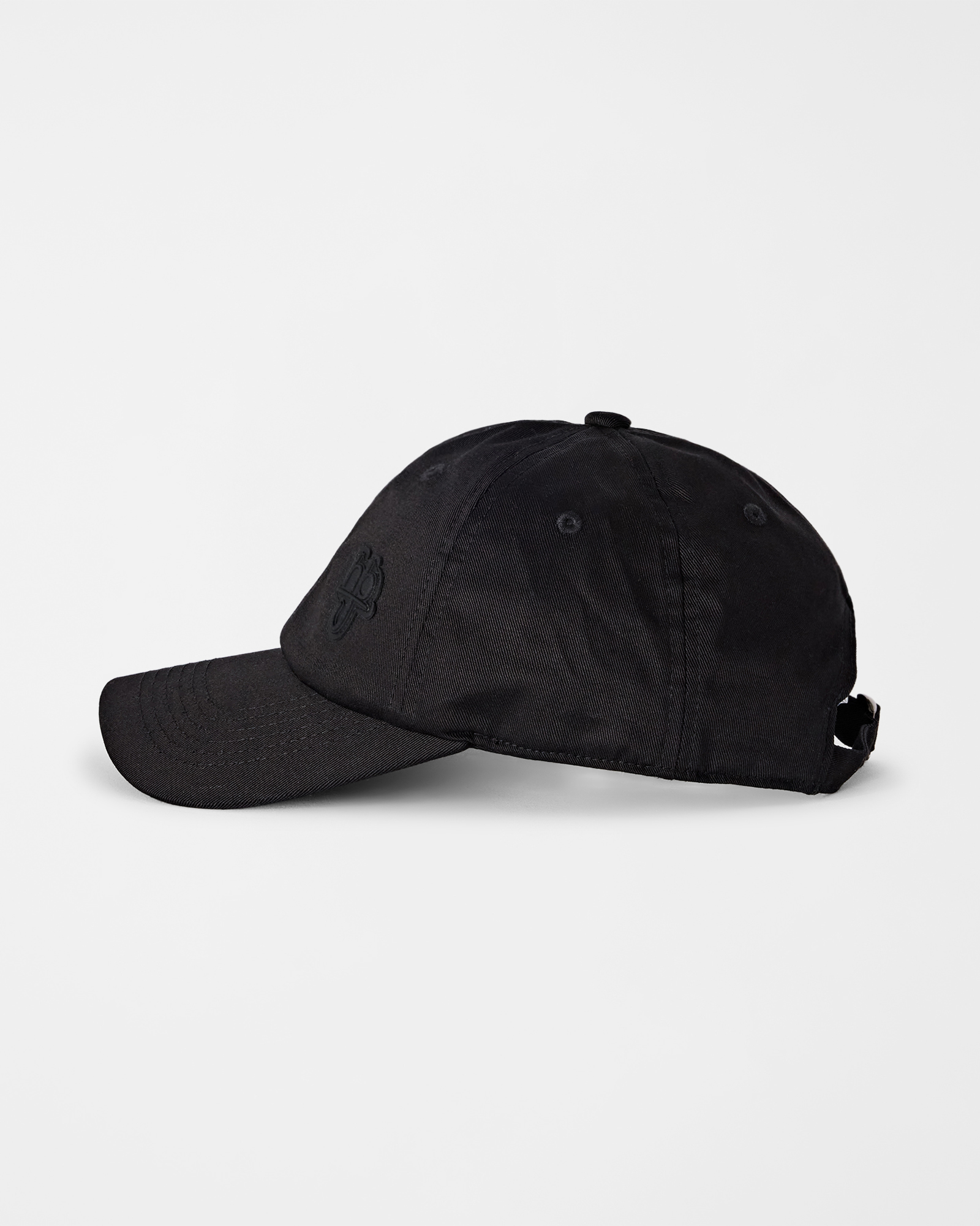 Baseball Cap HBJ Uomo con Patch Logo in Puro Cotone, NERO, large