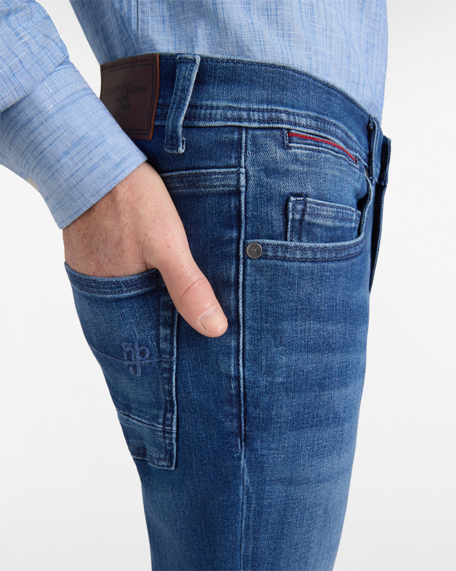 Denim Uomo Cinque Tasche Slim Fit, Blu denim, large image number 2