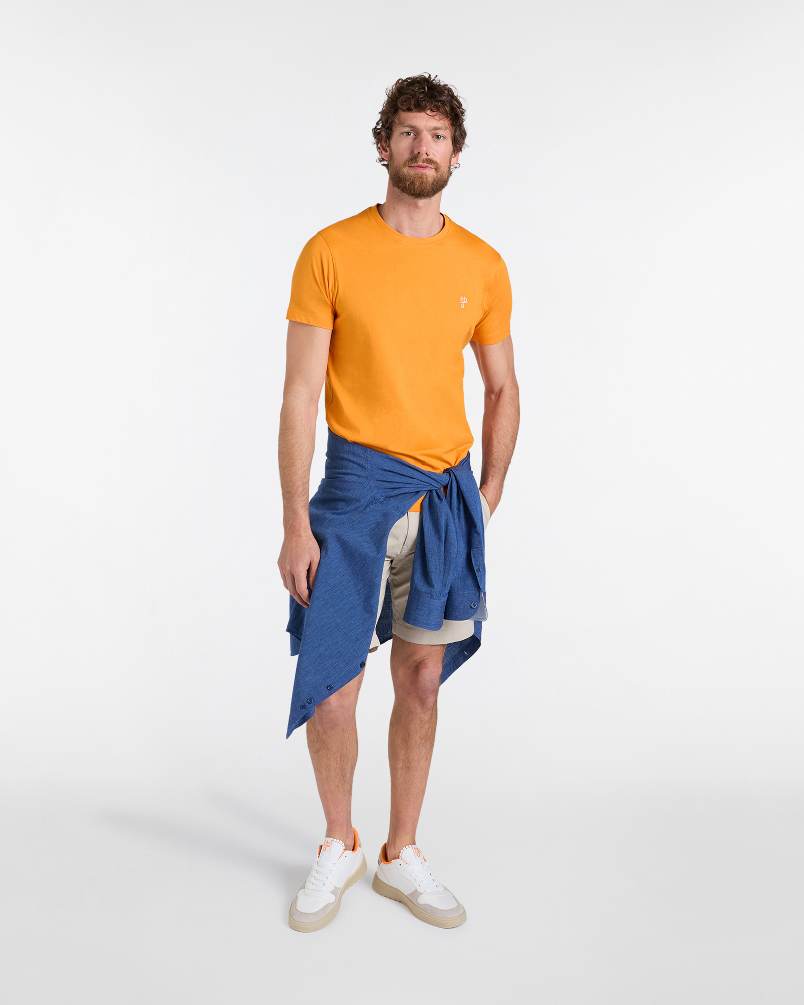 T‑shirt Uomo Basic Narrow Fit, Arancio, large image number 3