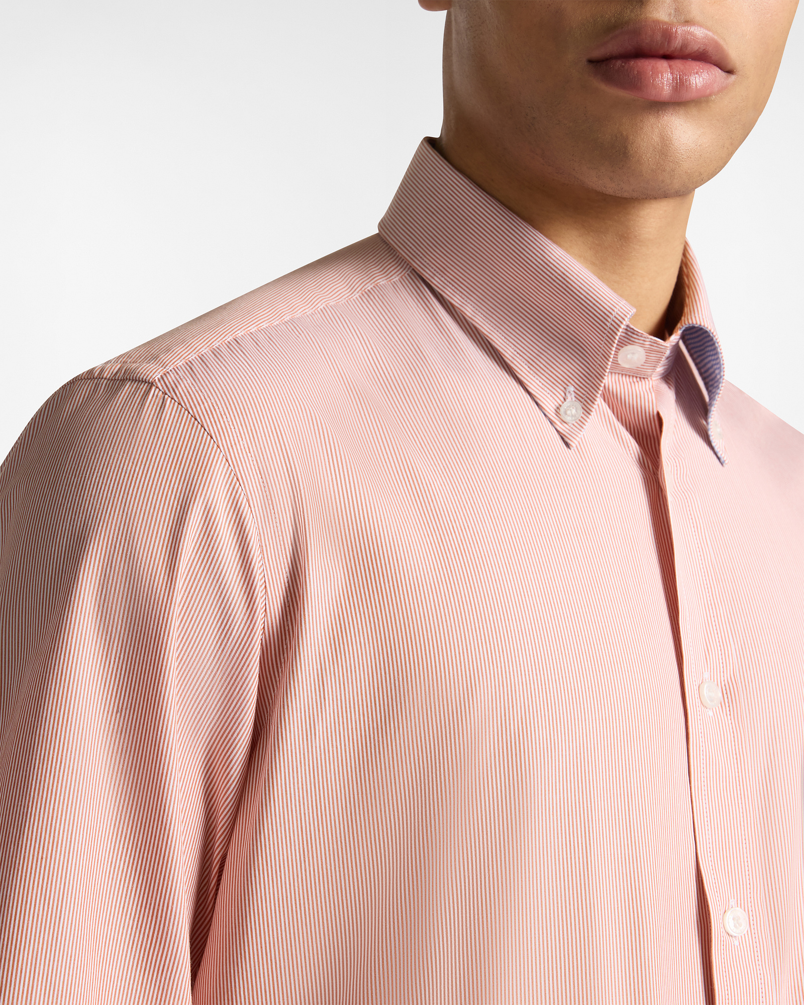 Camicia A Microrighe Con Bassotto, Arancione, large image number 2