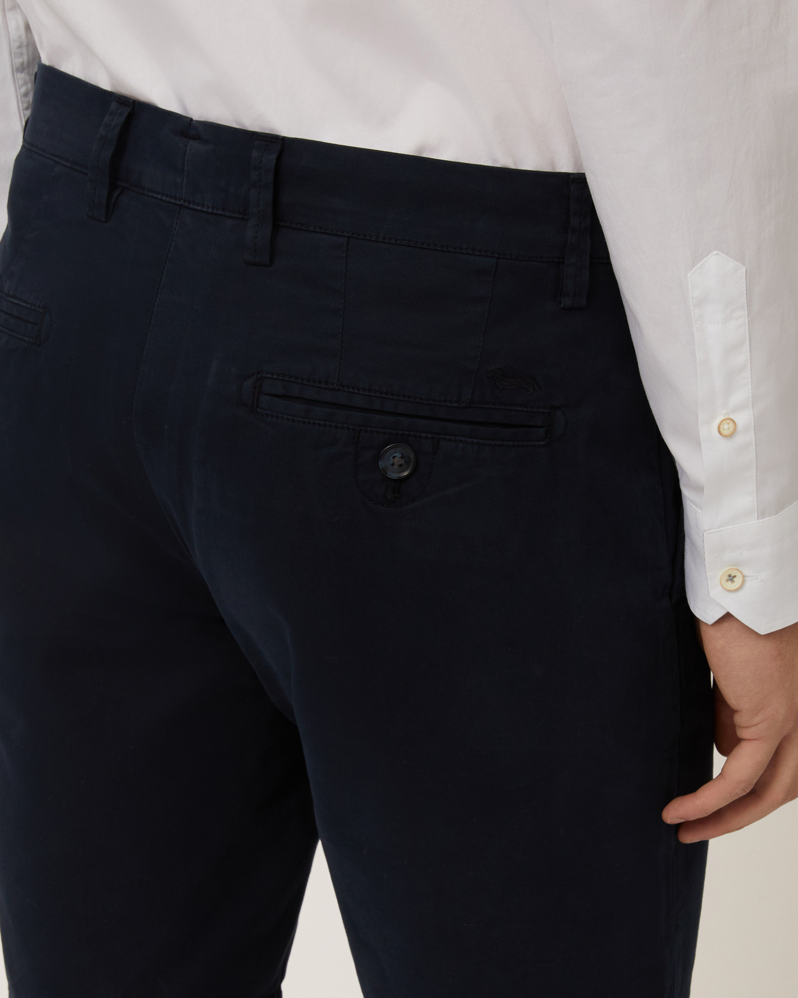 Cotton Bermuda Shorts, Navy Blue, large image number 2