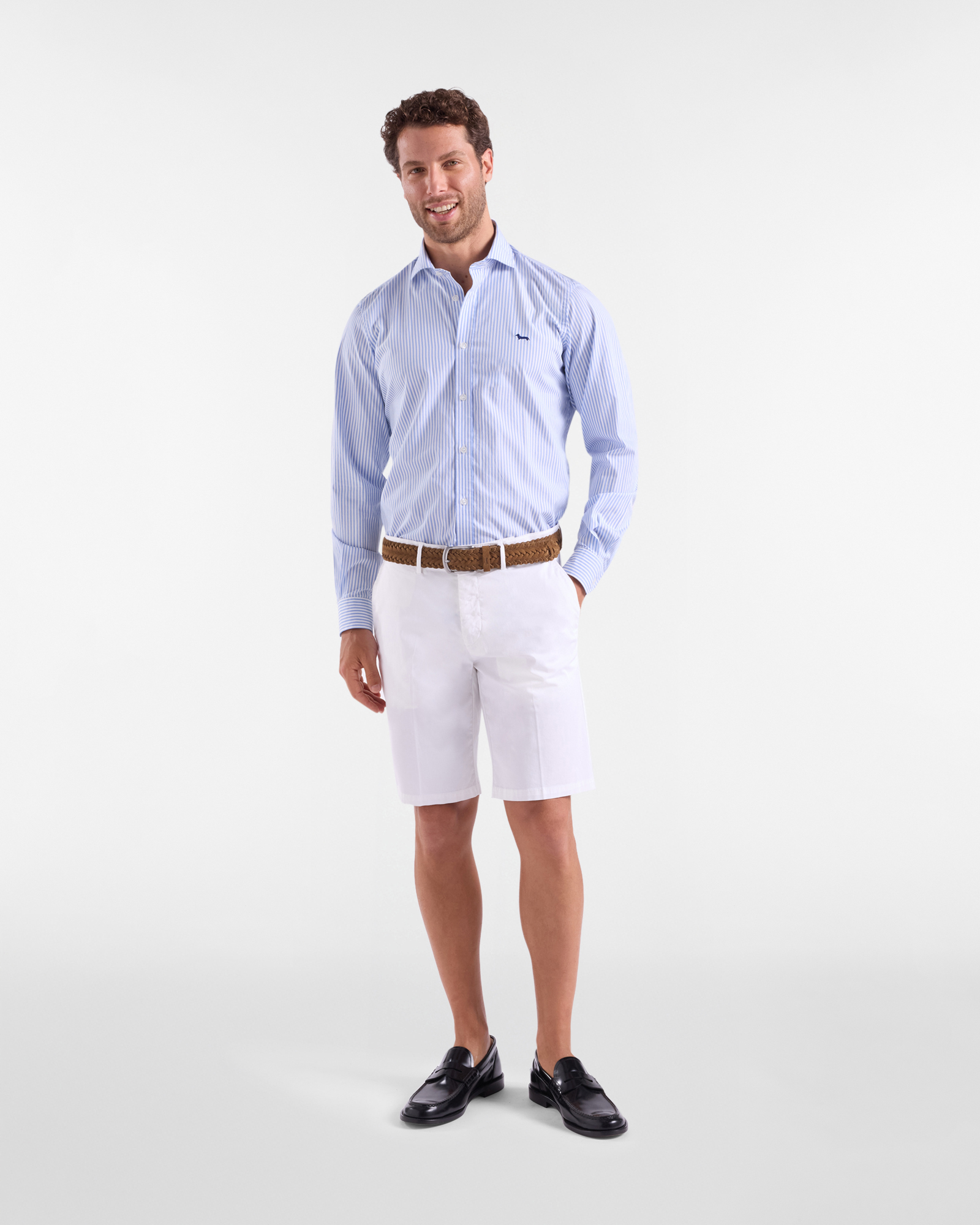 Men's narrow-fit striped shirt, Blue, large image number 3