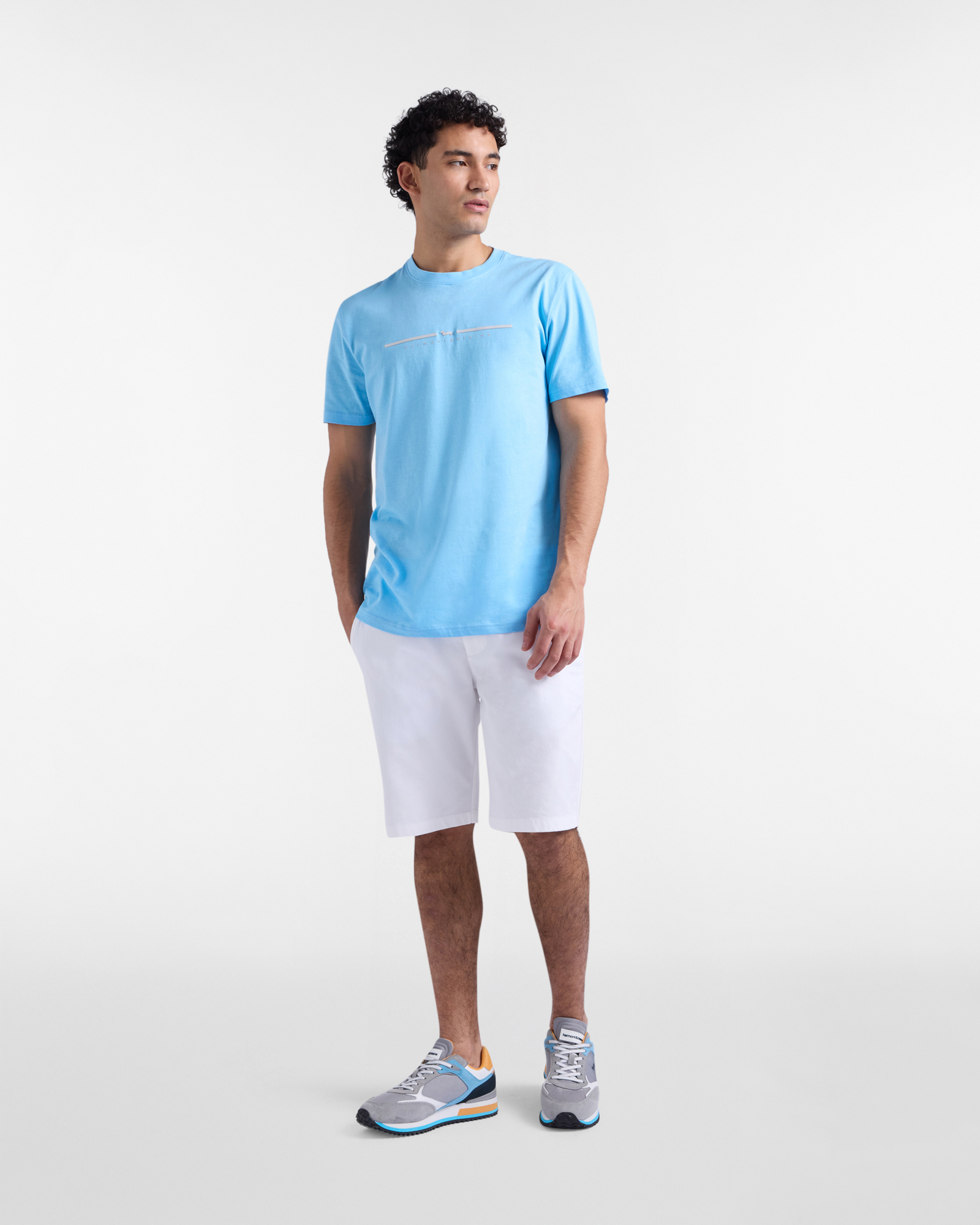 T-Shirt Uomo Logo 3D, Blu, large image number 3