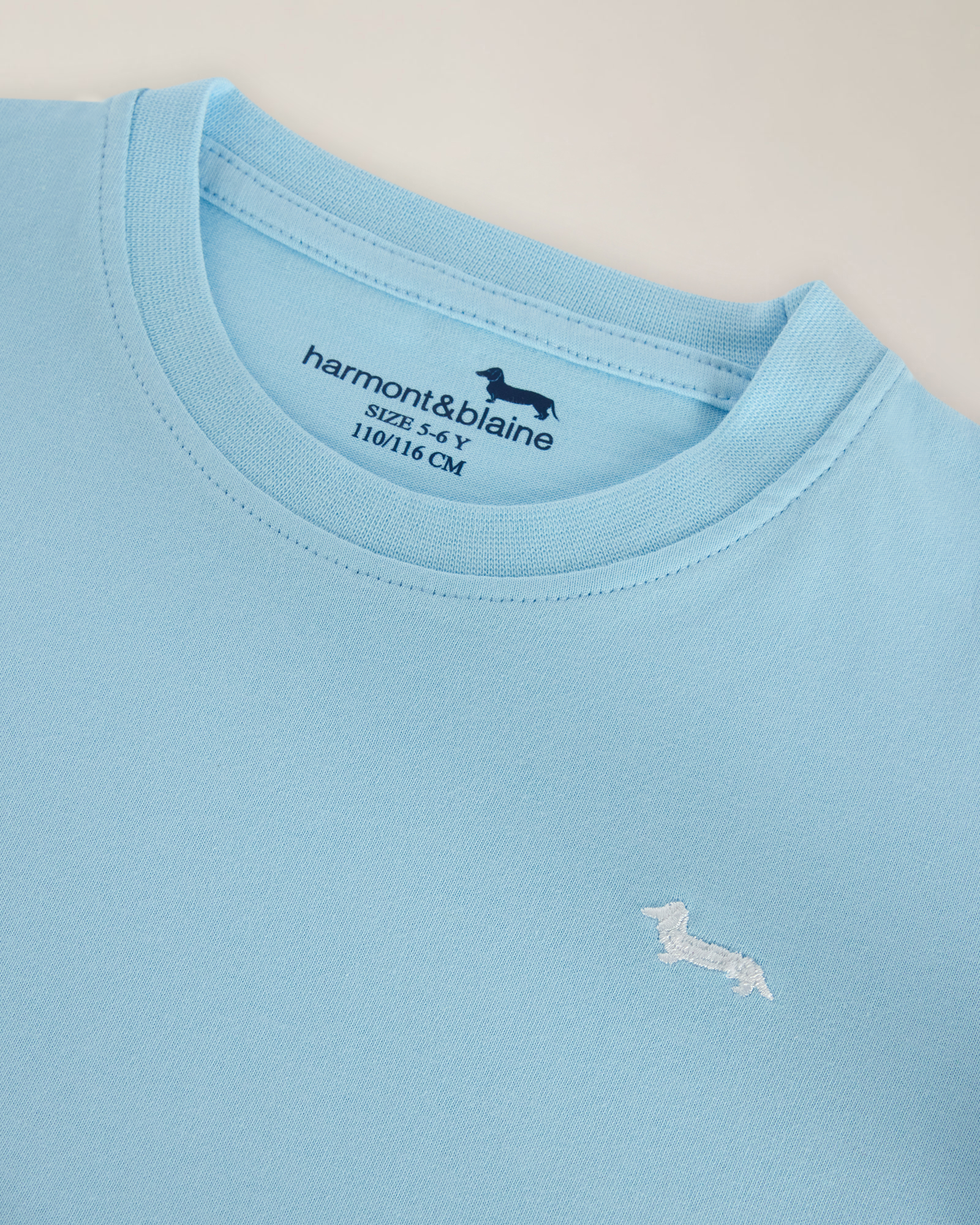 T-shirt jersey mezza manica ricamo logo, Cielo, large image number 2