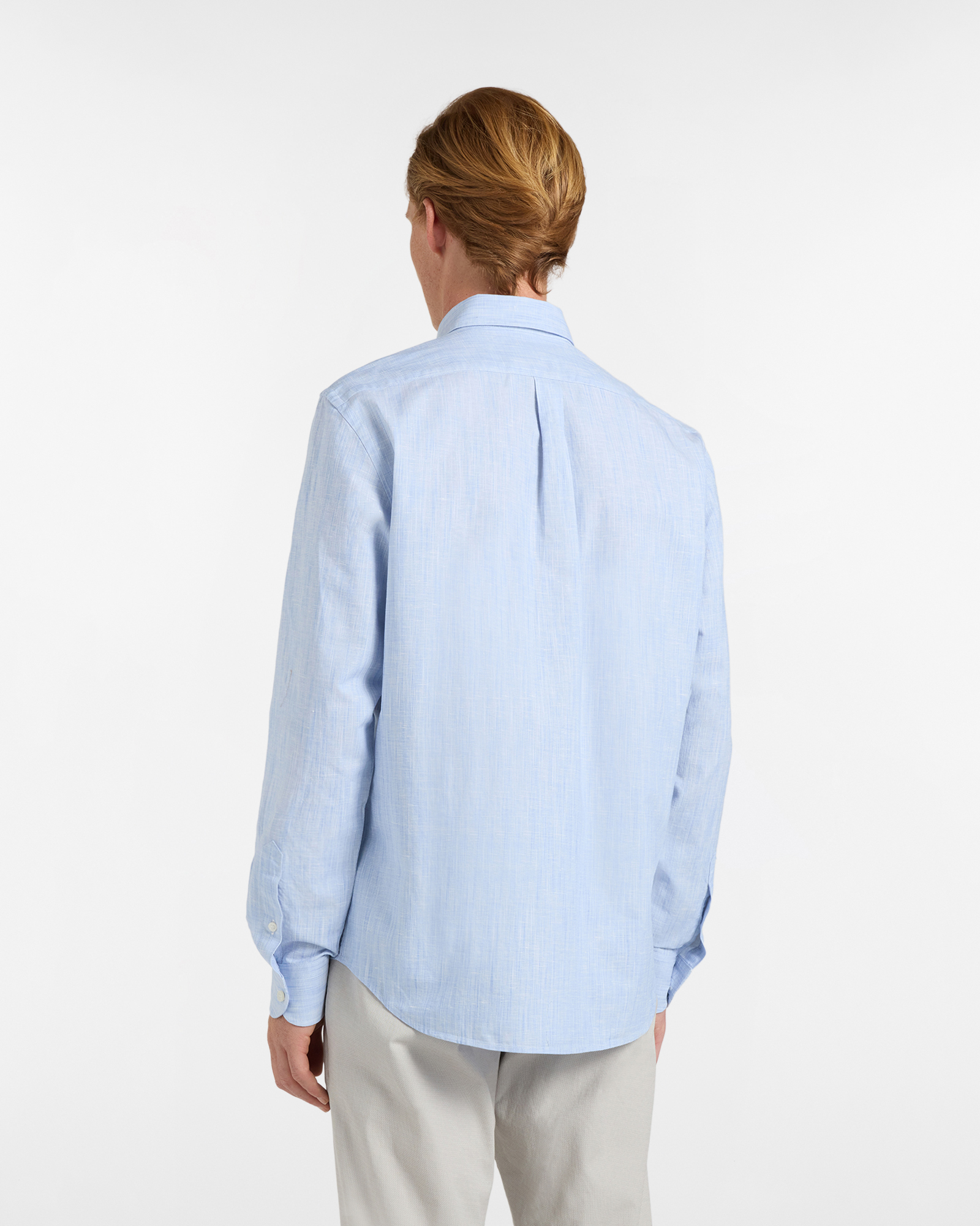 Camicia Uomo Misto Lino Regular Fit