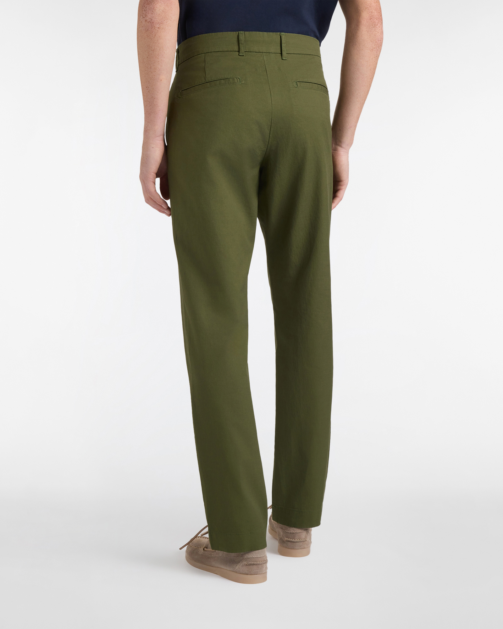 Chino Uomo in Cotone e Lino Regular Fit