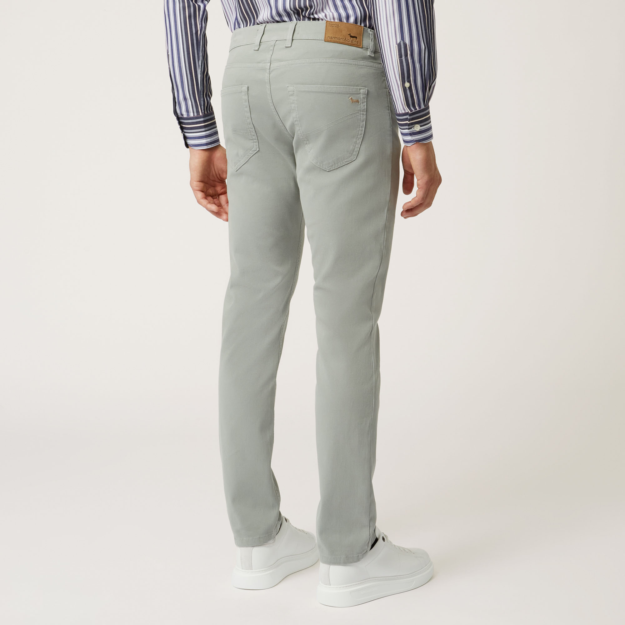 Pantalón De Cinco Bolsillos De Corte Ajustado, Gris, large image number 1