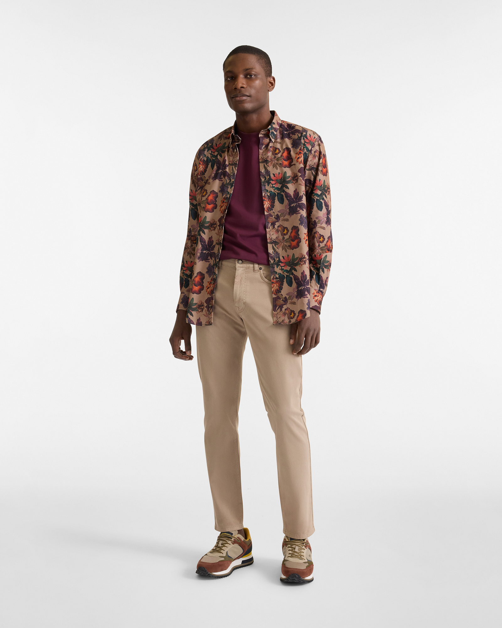Five-Pocket Narrow Pants, Sand, large image number 3