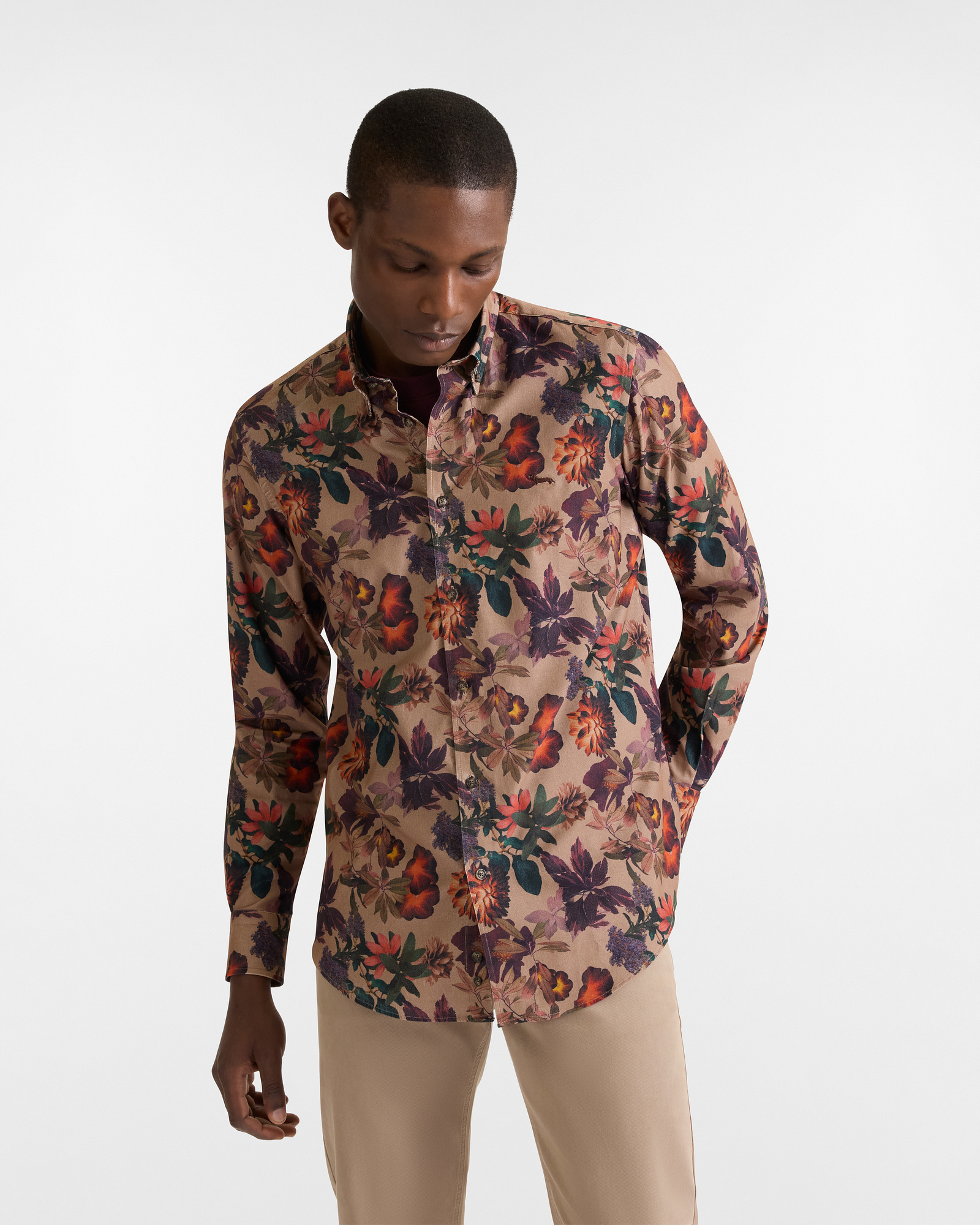 Camisa de Terciopelo con Flores