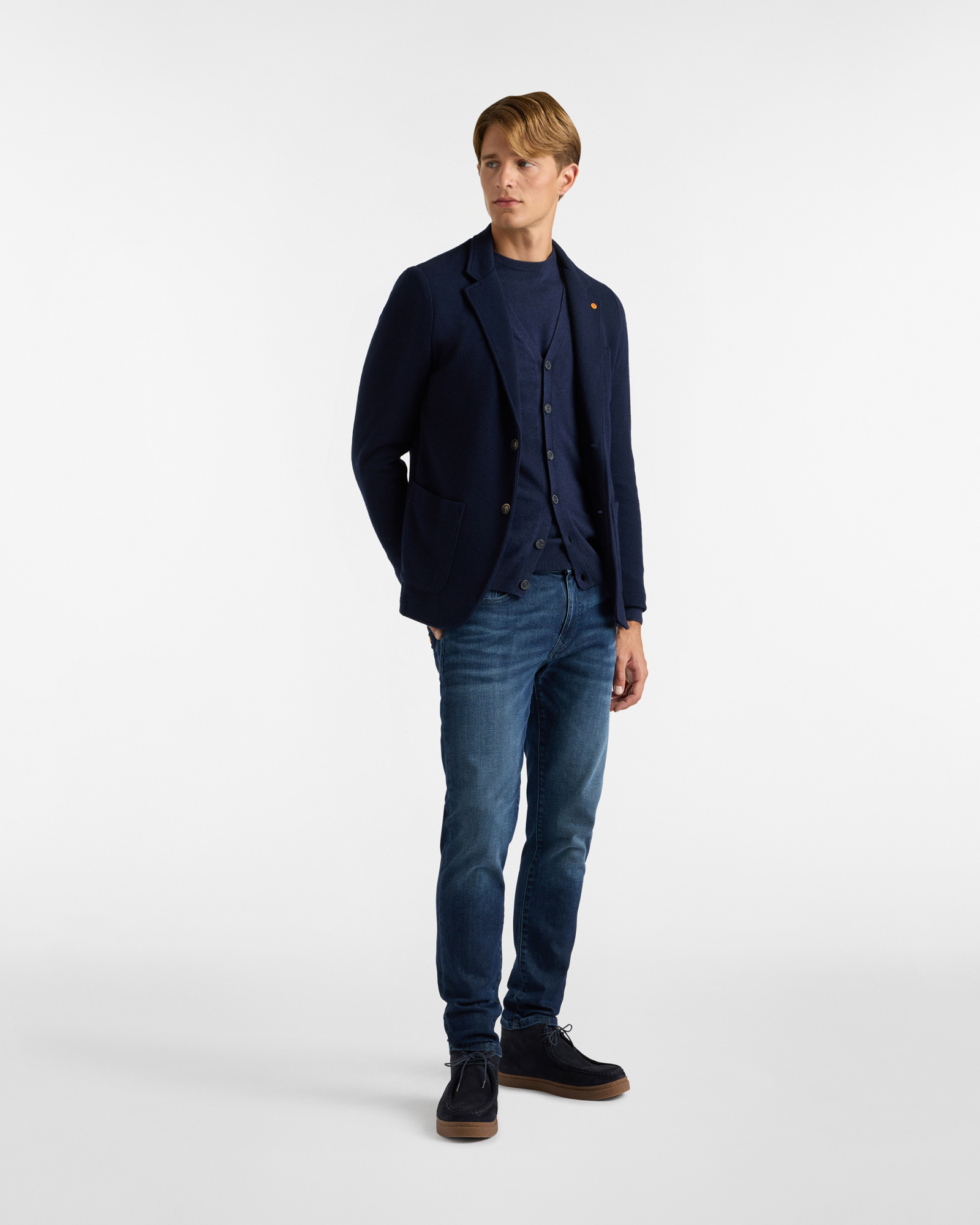 Giacca in jersey con Tasche, Blu Scuro, large image number 3