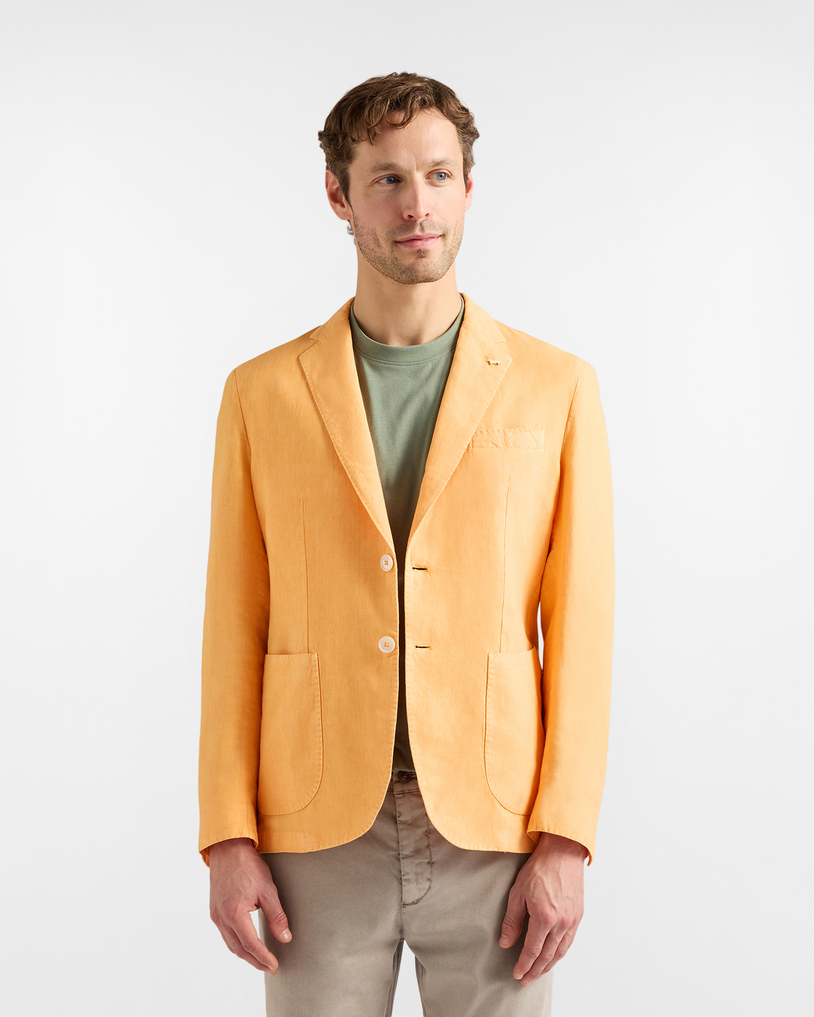 Giacca monopetto in puro lino