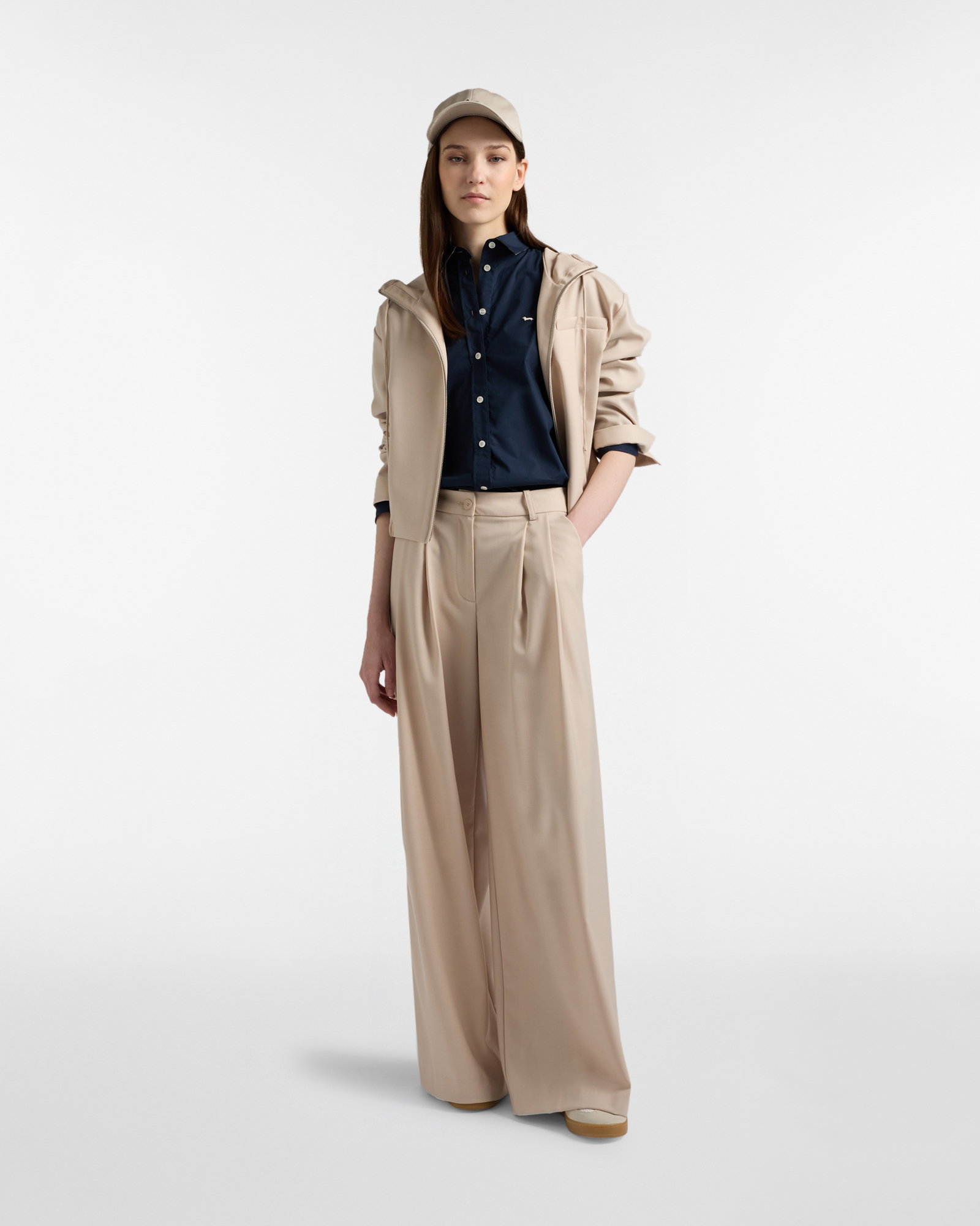 High-waisted trousers , Beige, large image number 3