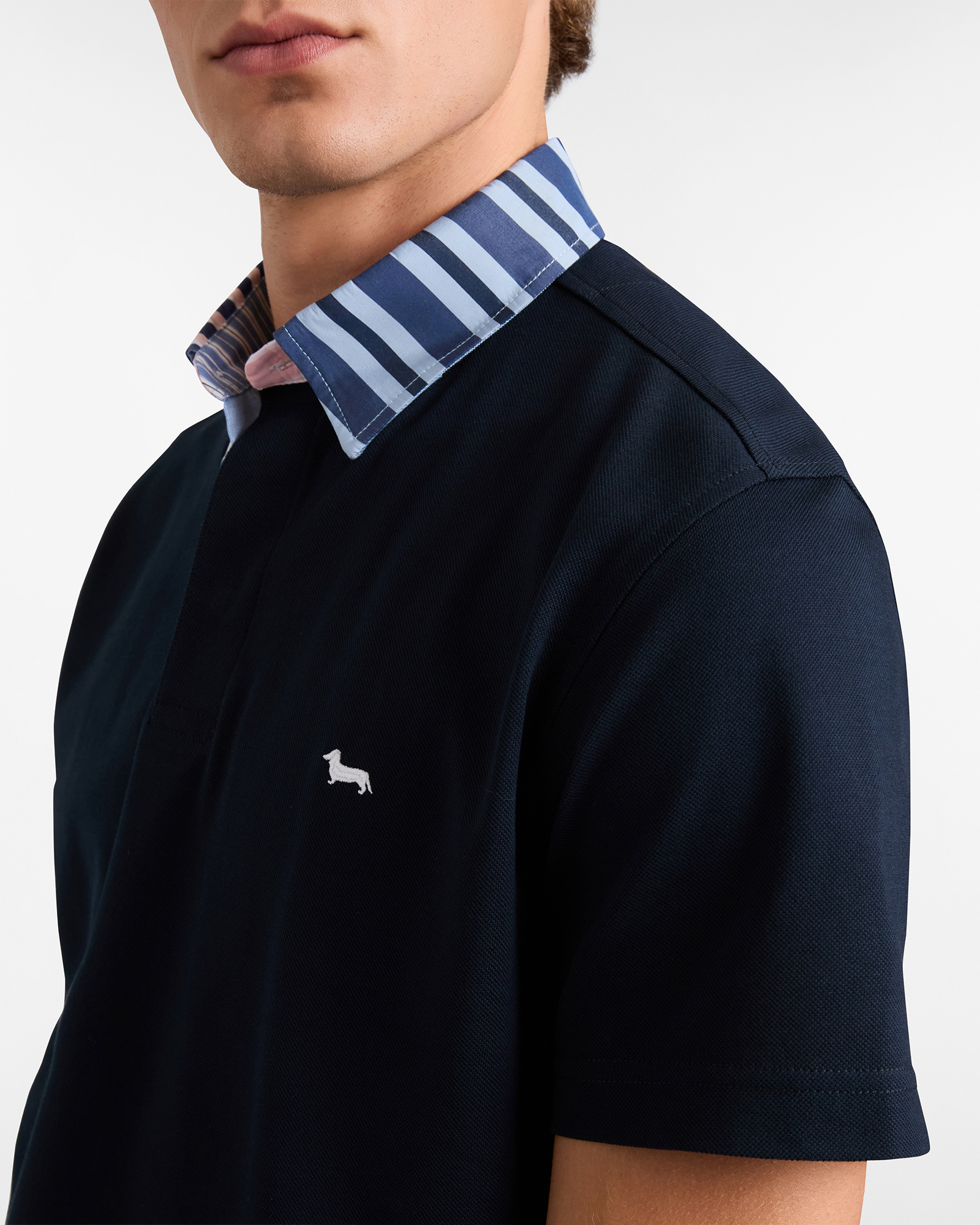 Cotton Polo Capsule “Upcycling”, Navy Blue, large image number 2