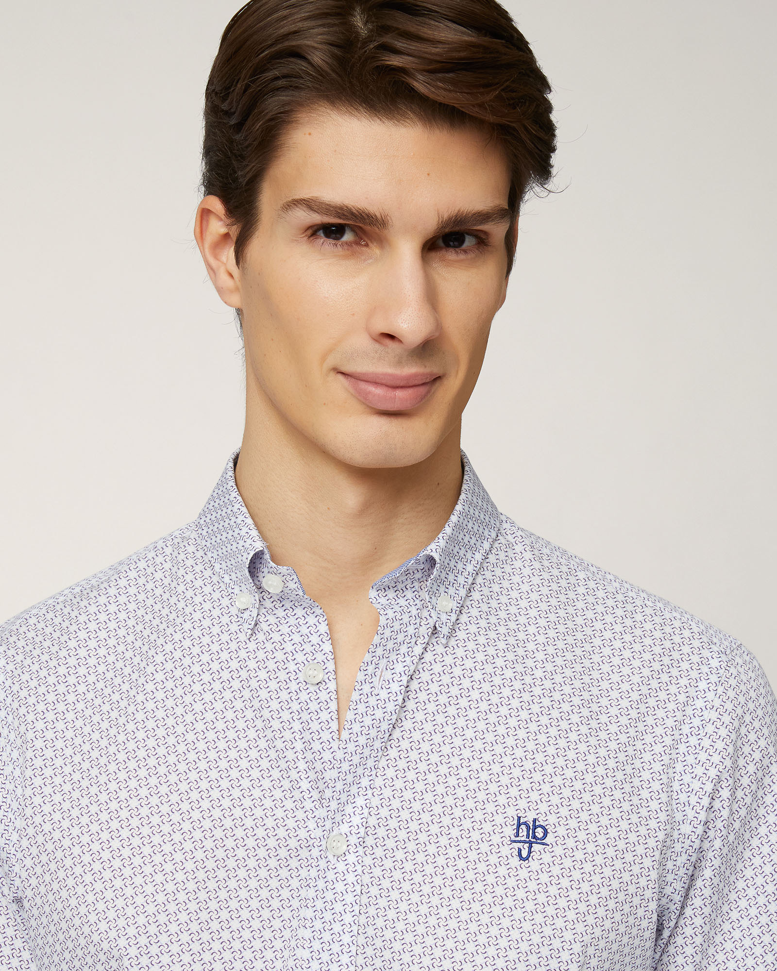 Shirt with Micro-Pattern, Electric Blue, large image number 2