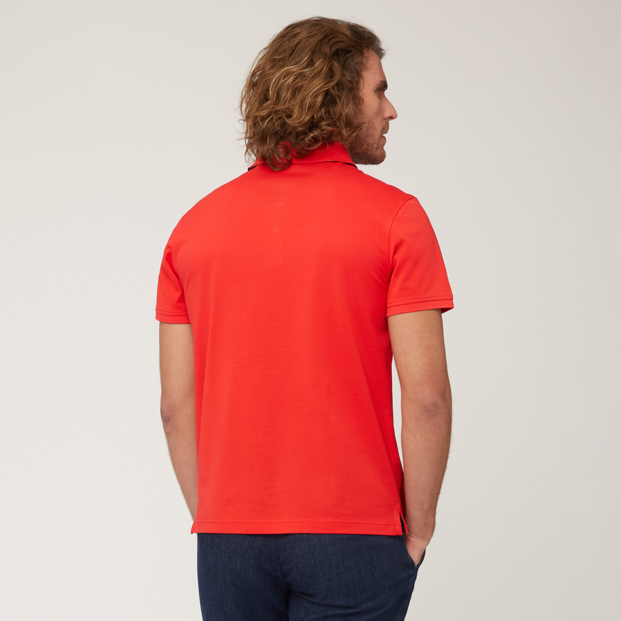 Polo with Printed Details, Light Red, large image number 1