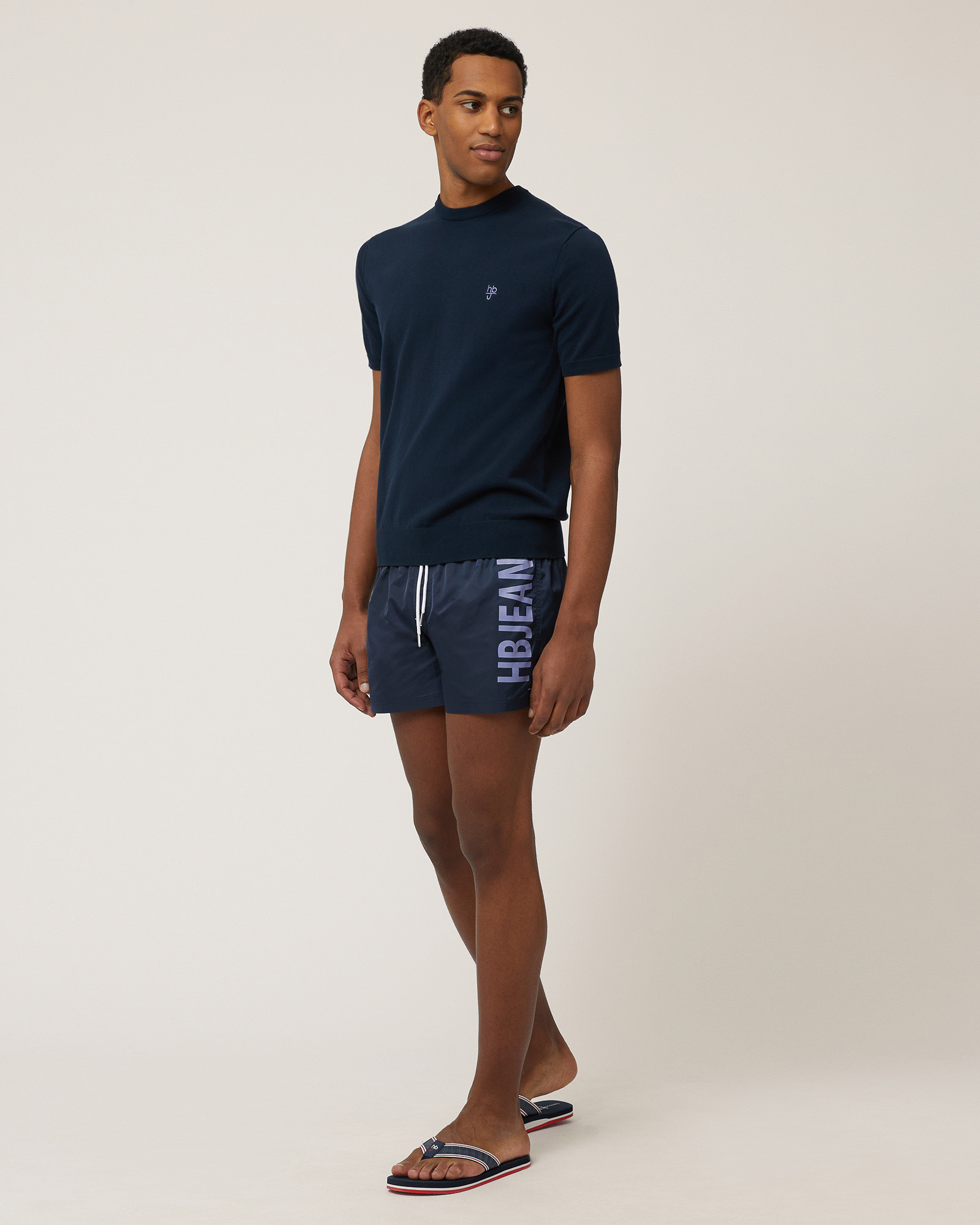 Knit T-Shirt, Dark Blue, large image number 3