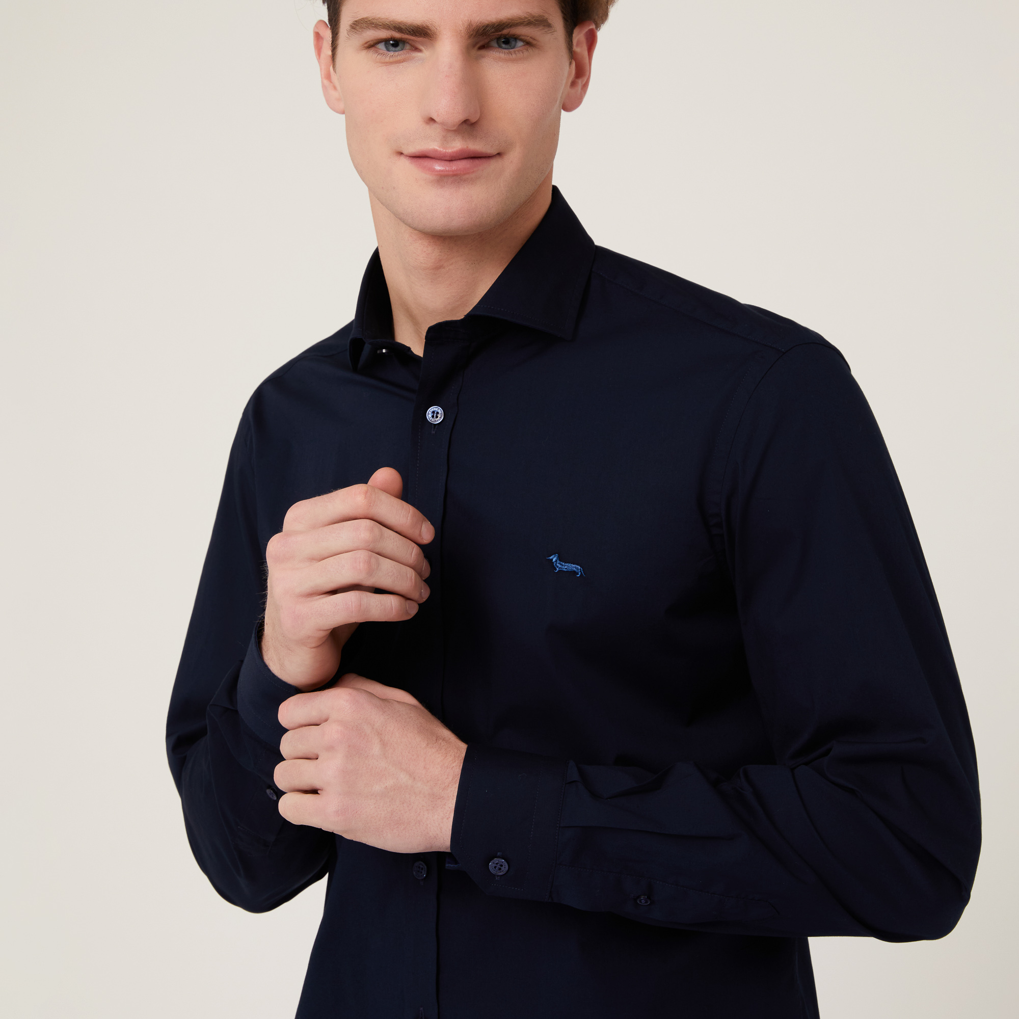Popeline-Hemd aus Stretch-Baumwolle, Blau, large image number 2