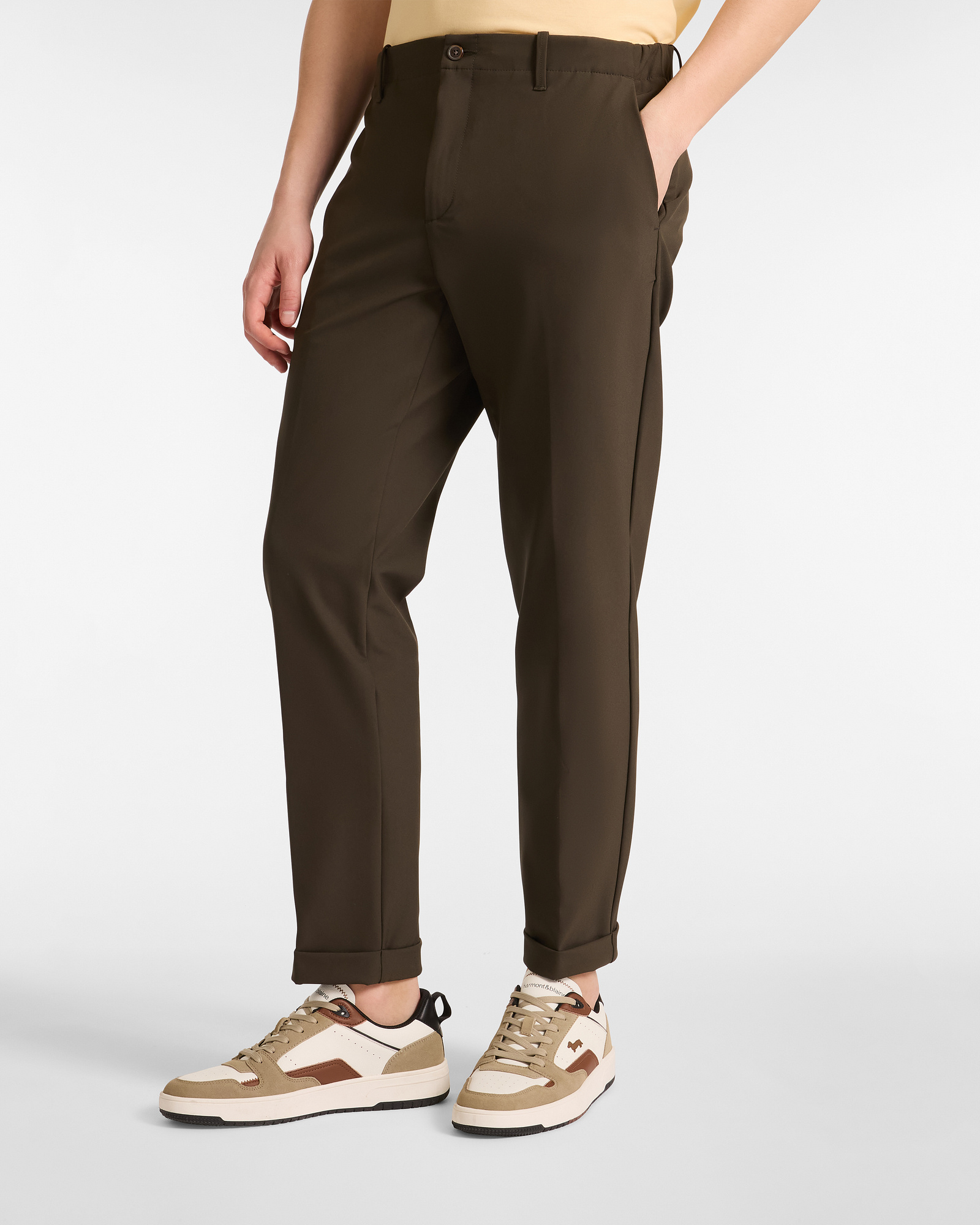 Chino Pants with Side Elastic Bands