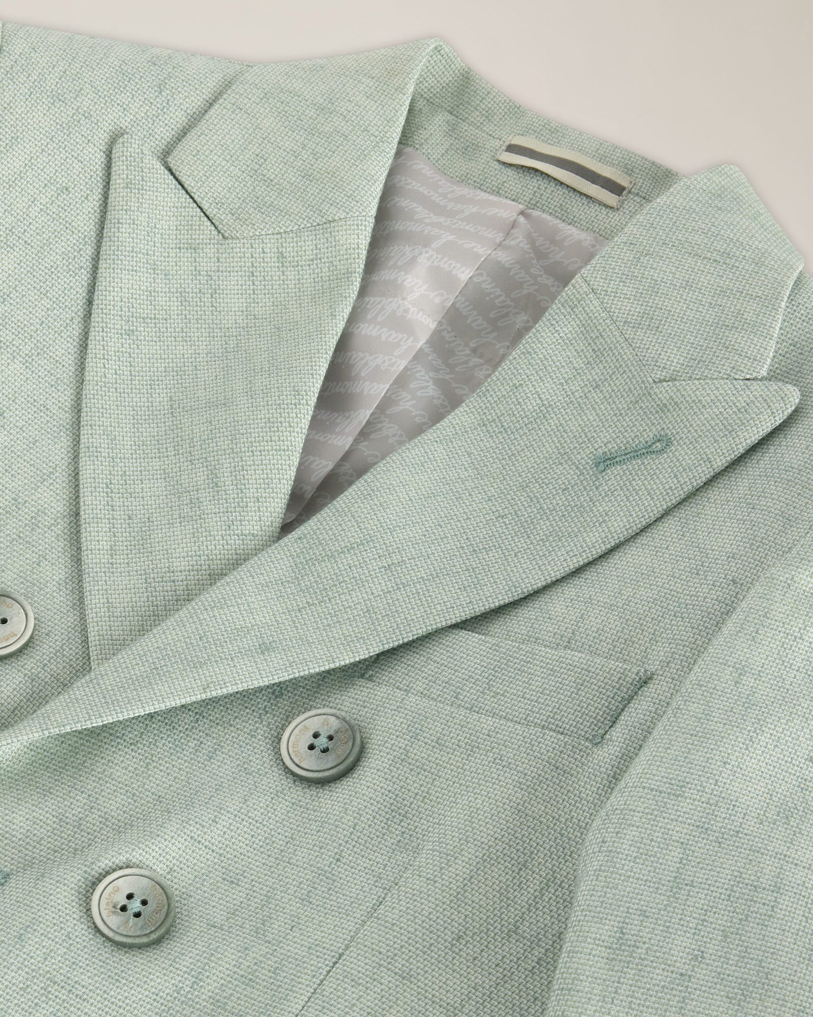 Giacca doppiopetto con patch personalizzato, Verde Salvia, large image number 2