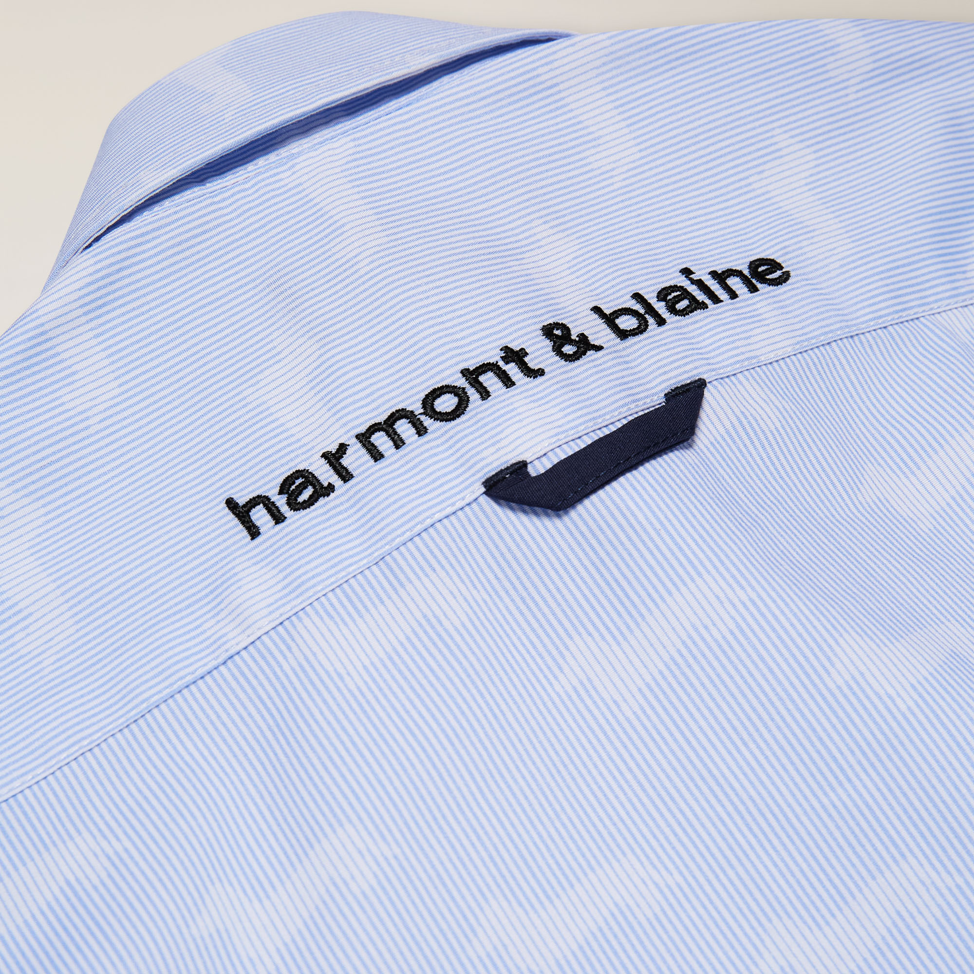 Camicia A Righe Con Stampa Bassotti, Azzurro, large image number 2