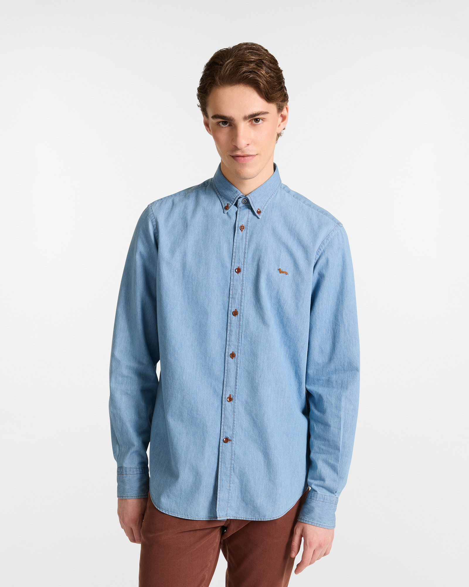 Camicia In Denim Con Dettagli A Contrasto