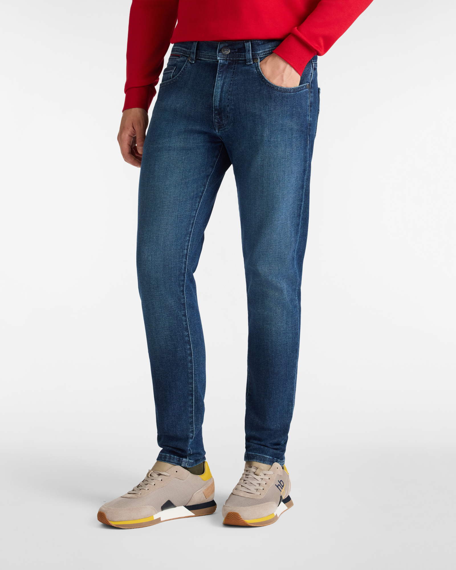 Slim Fit Five-Pocket Jeans in Stretch Denim
