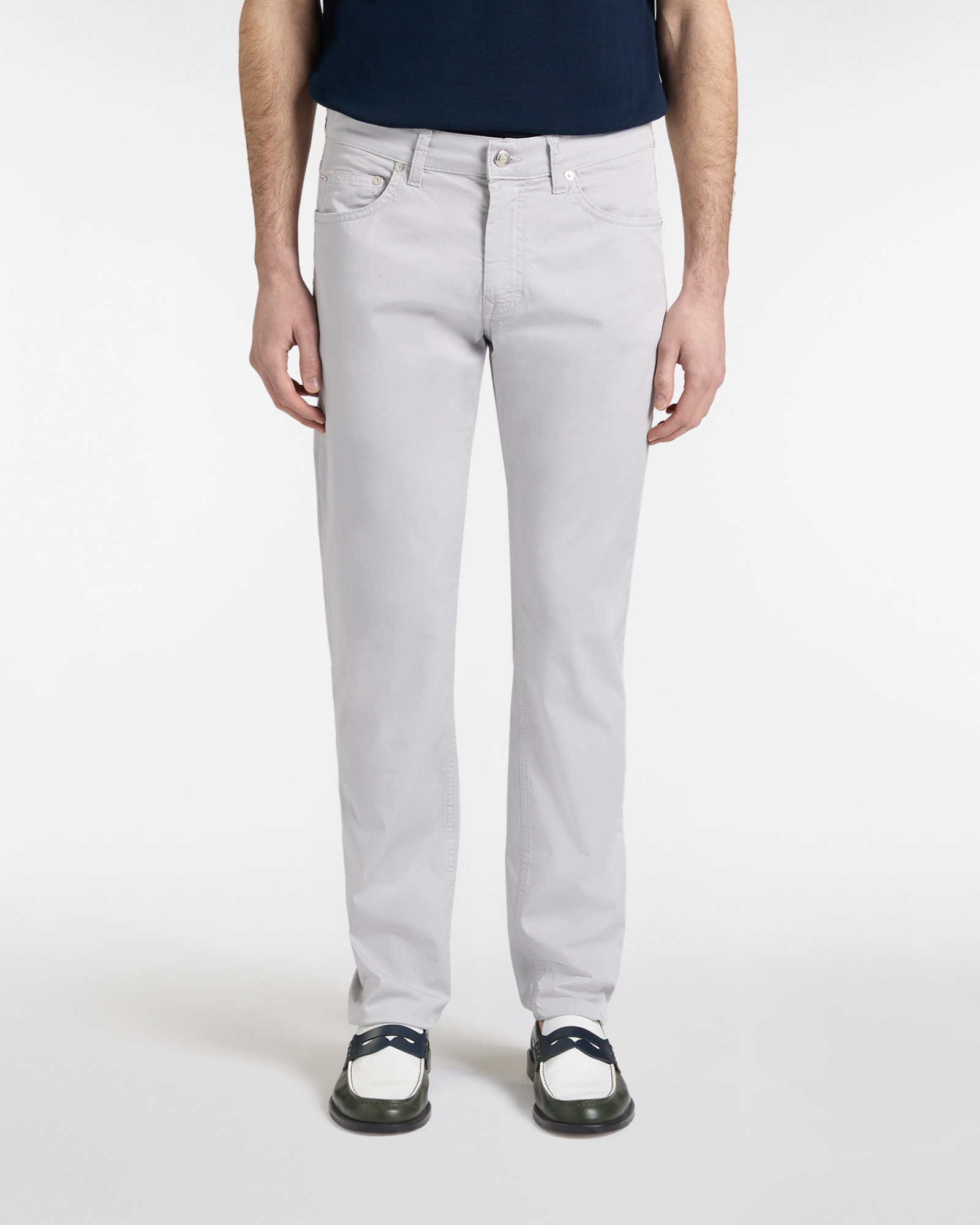 Narrow-fit five-pocket trousers