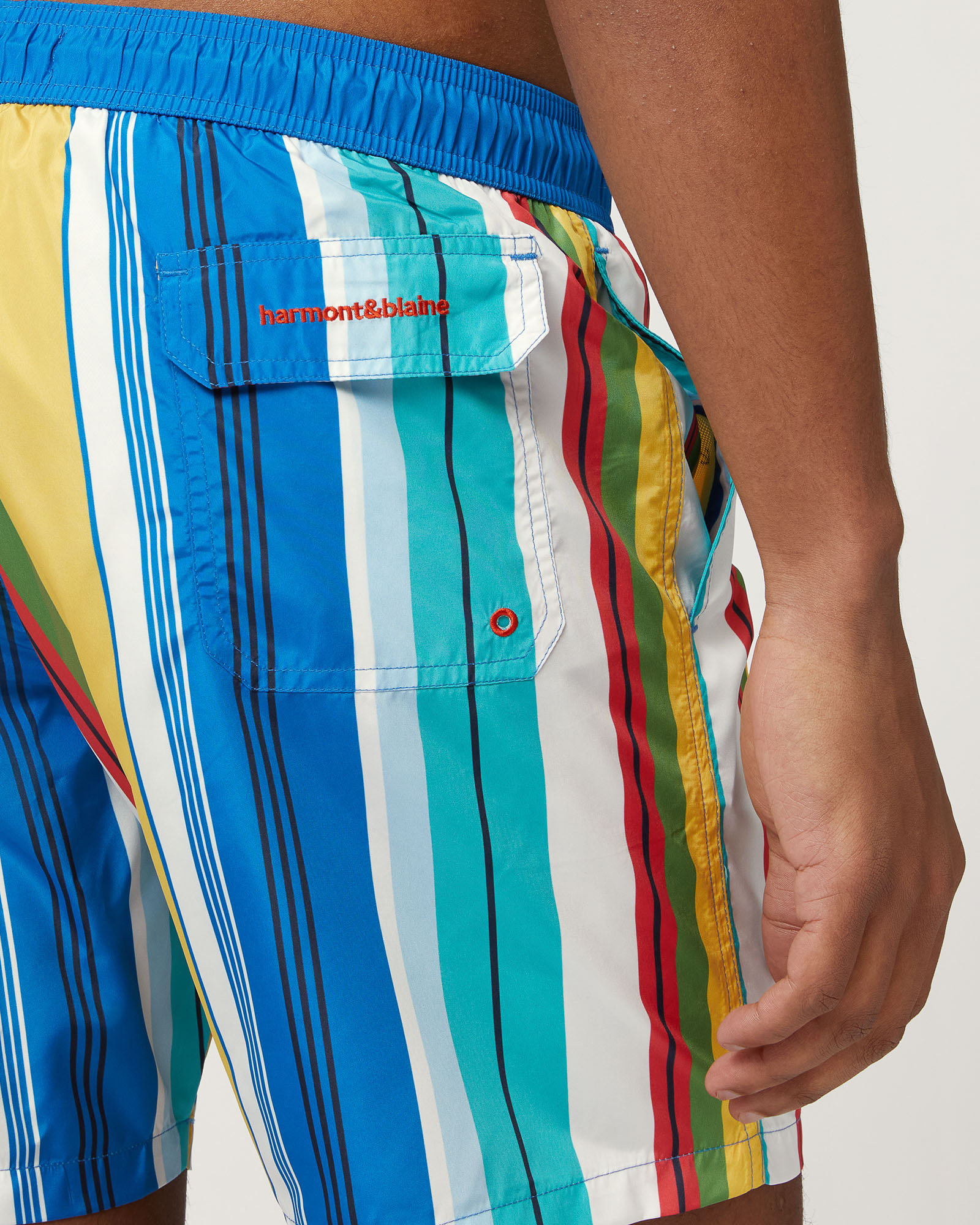 Multicolor Swim Trunks, Canary Yellow, large image number 2
