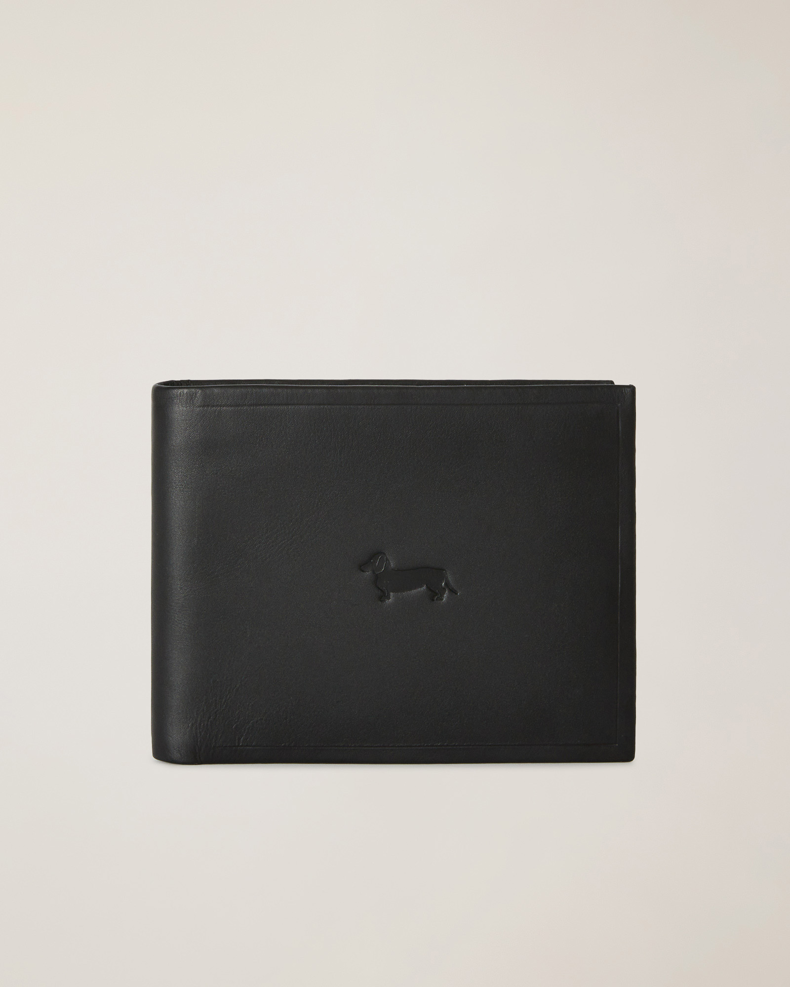 Leather Wallet with Logo, Black, large image number 0