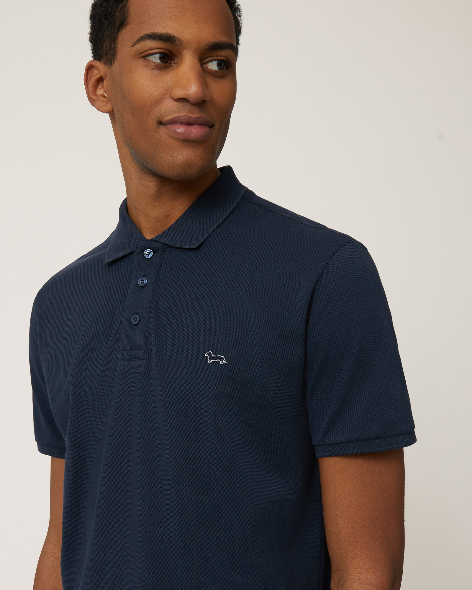 Poloshirt mit Dackelaufnäher, Marineblau, large image number 2
