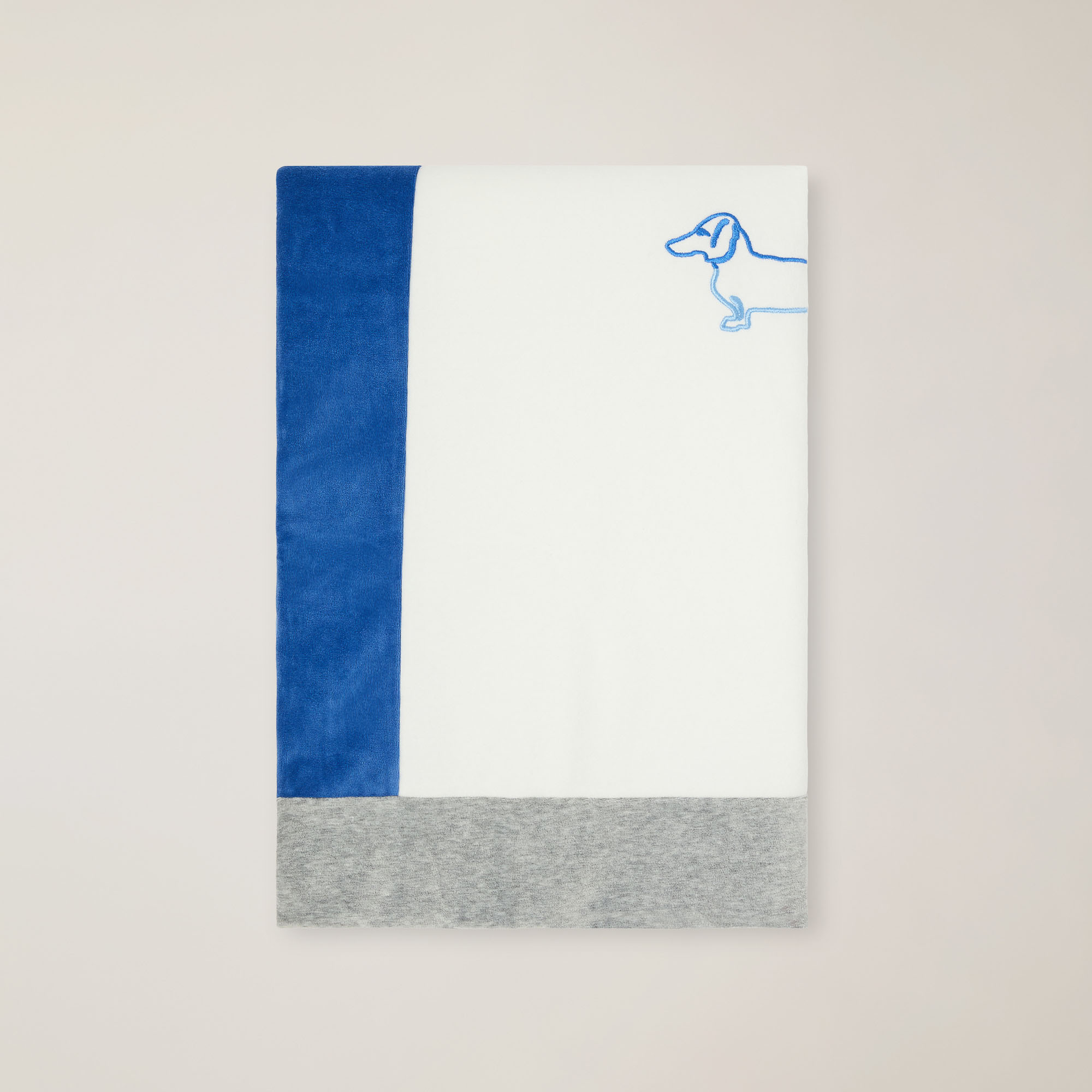 Chenille blanket with logo embroidery, Cornflower blue, large image number 1