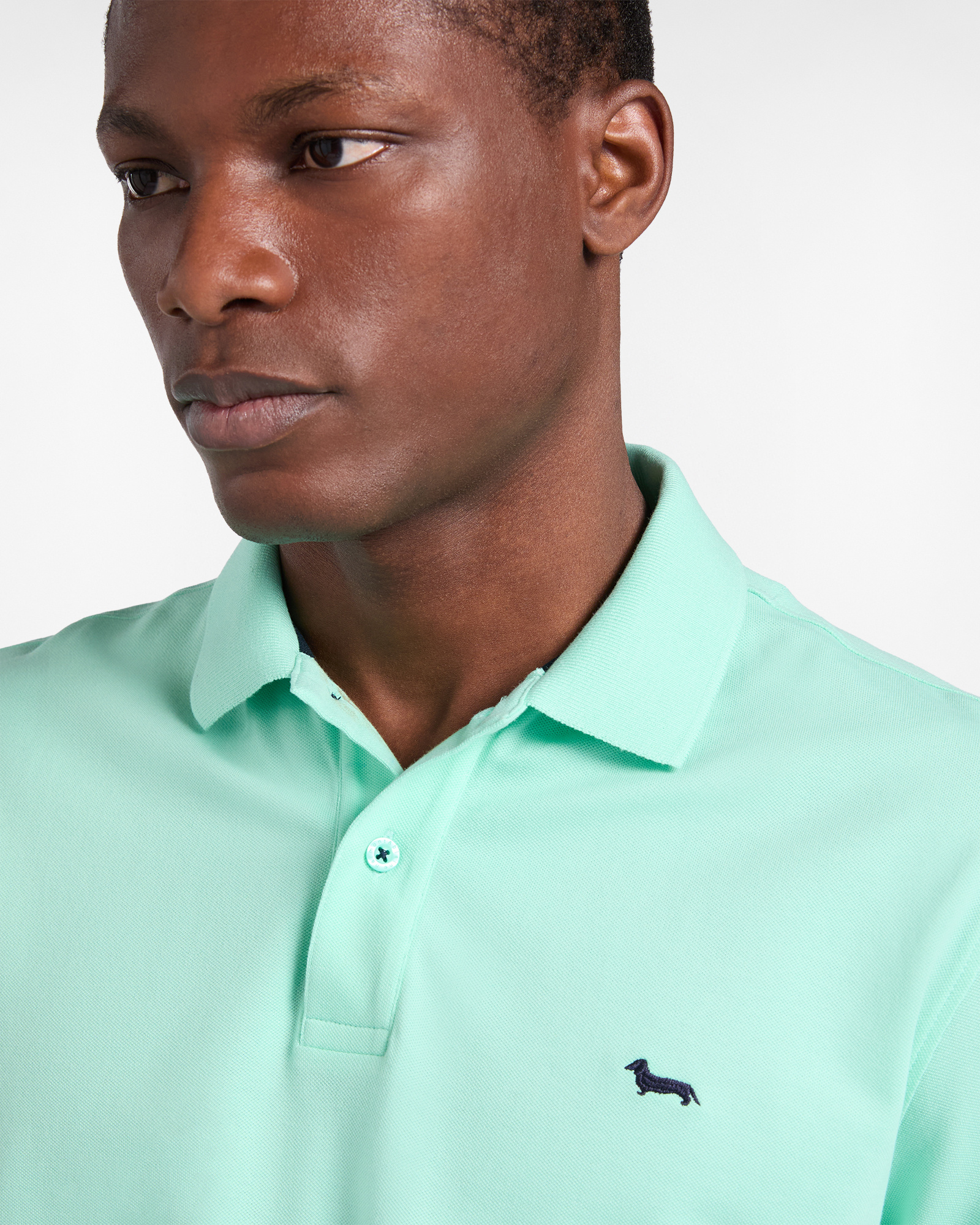 Basic stretch piqu&eacute; polo shirt, Green, large image number 2