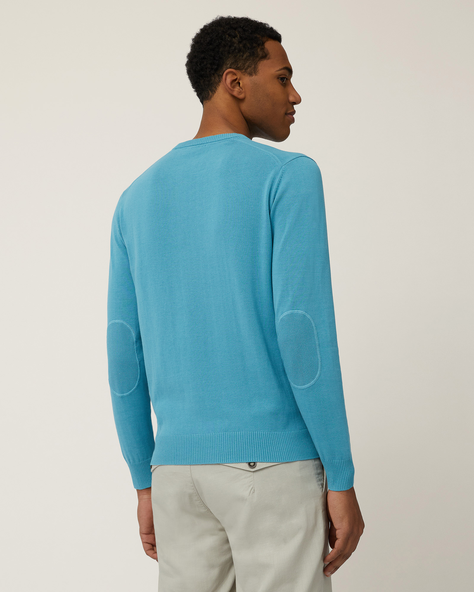 Pullover In Cotone crepe  Con Toppe