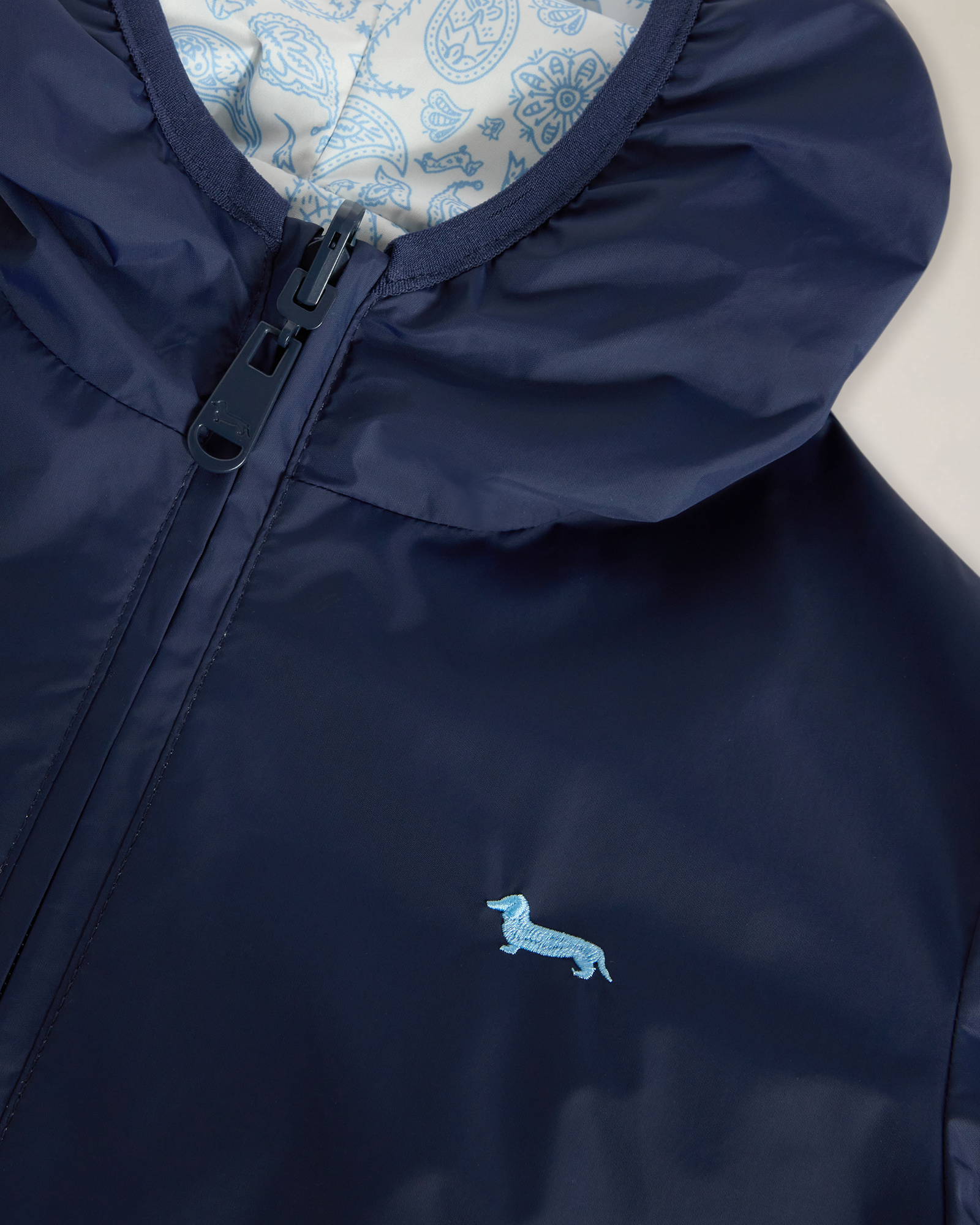 Giubbino nylon double face con cappuccio, Azzurro, large image number 2