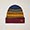 Ribbed Short Beanie With Multicolored Stripes, Blue, swatch